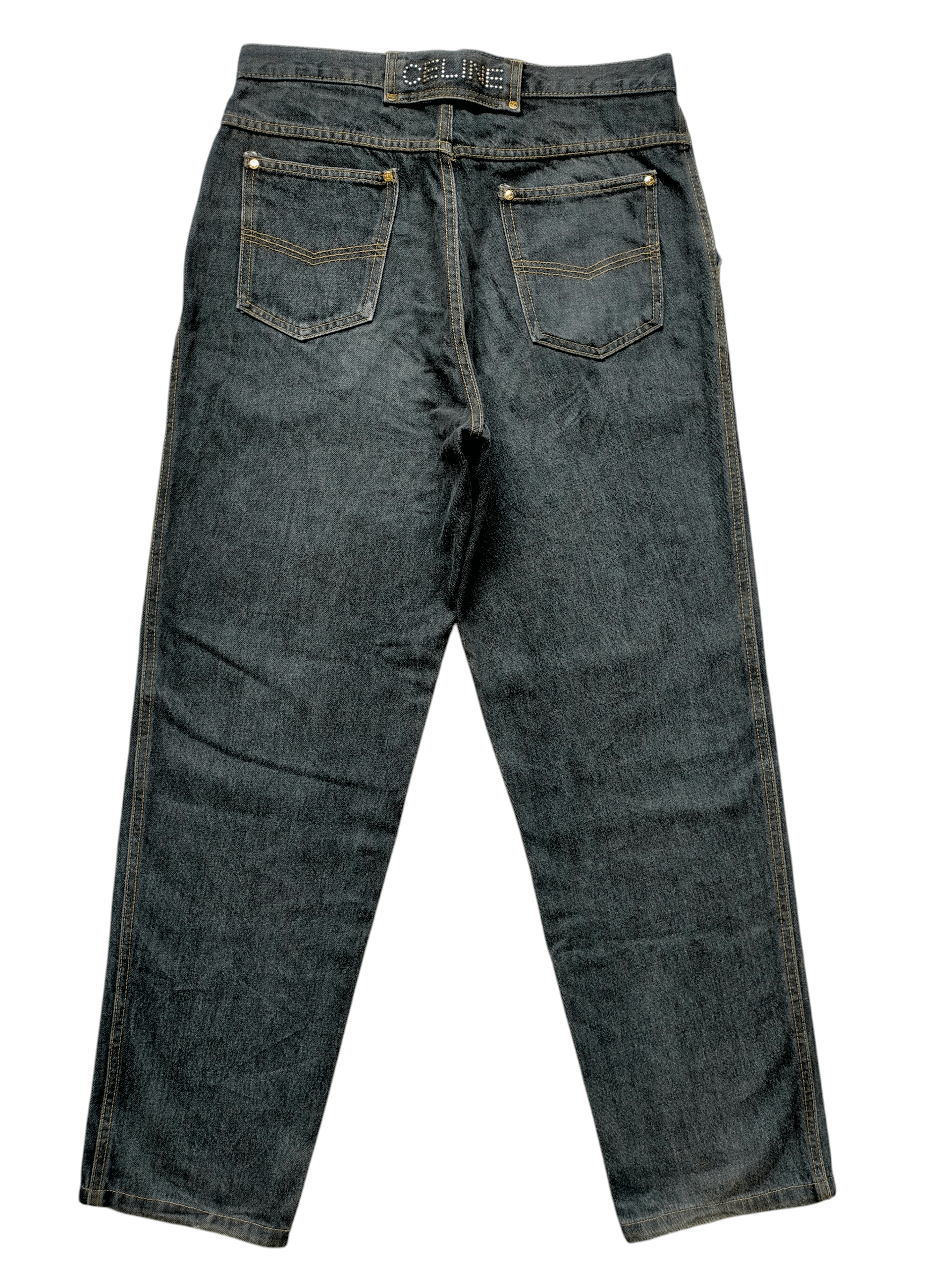 Celine 90s Celine Paris Black Denim Pants Size US 32 / EU 48 - 1 Thumbnail