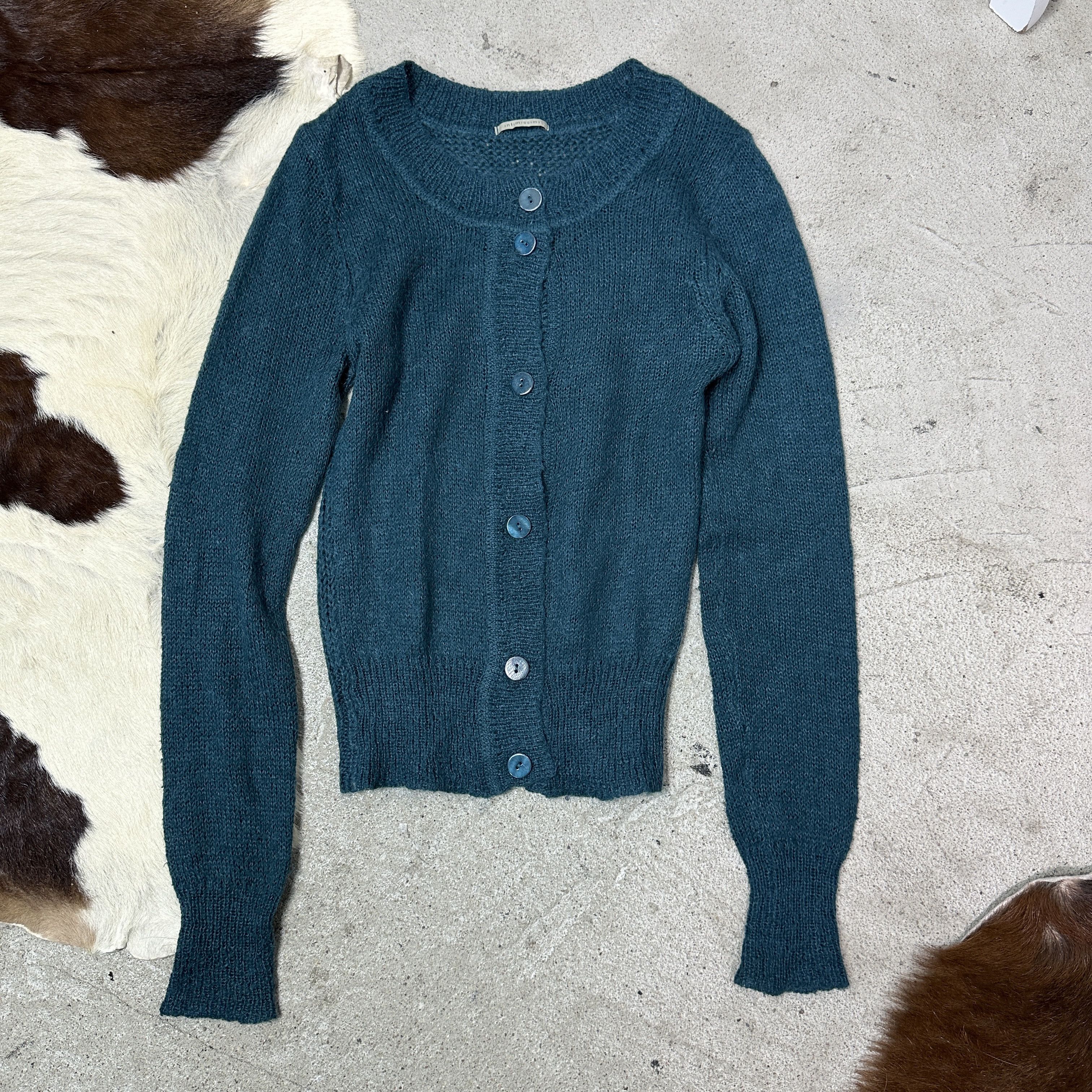 Vintage Vintage Knitted Emerland Green Intimissimi Cardigan Y2K Size S / US 4 / IT 40 - 2 Thumbnail