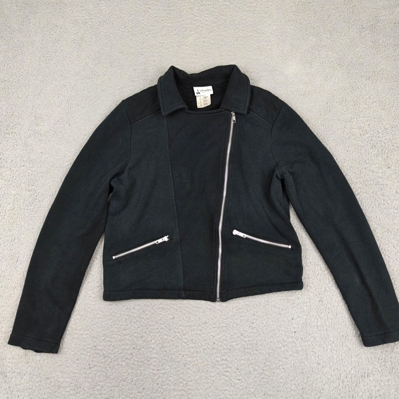 Disney Disney Parks Jacket Womens Medium Black Mickey Mouse Moto Zip Rhinestone Back Jacket Size M / US 6-8 / IT 42-44 - 3 Thumbnail