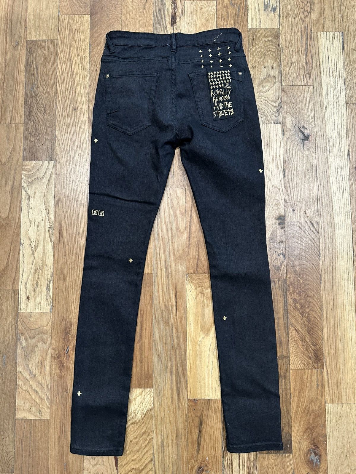 Ksubi Ksubi Gold Spellout Black Denim Jeans Size 30 Size US 30 / EU 46 - 2 Thumbnail