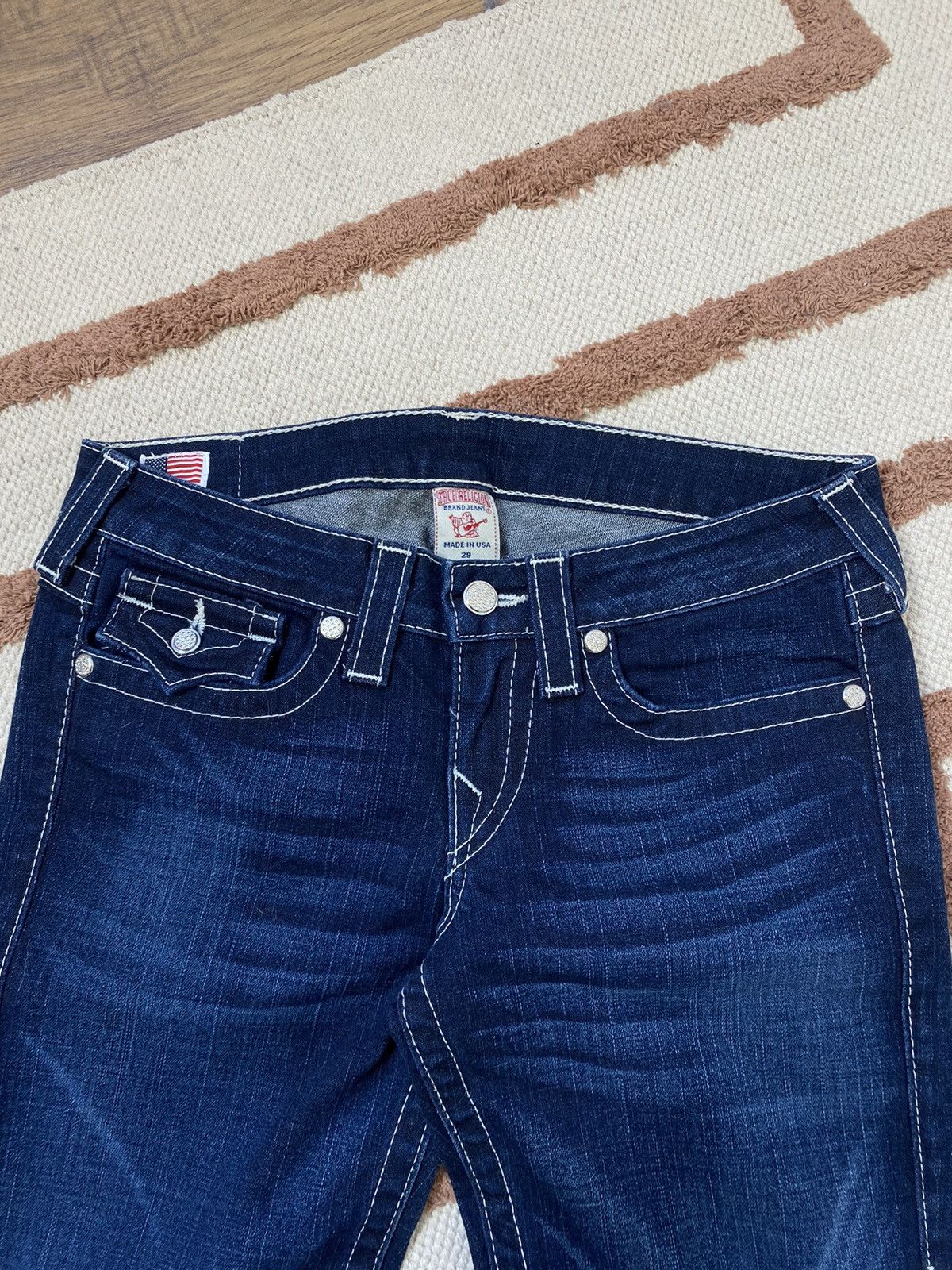 True Religion TRUE RELIGION DENIM CONTRAST STITCH PANTS Size 29" - 7 Thumbnail