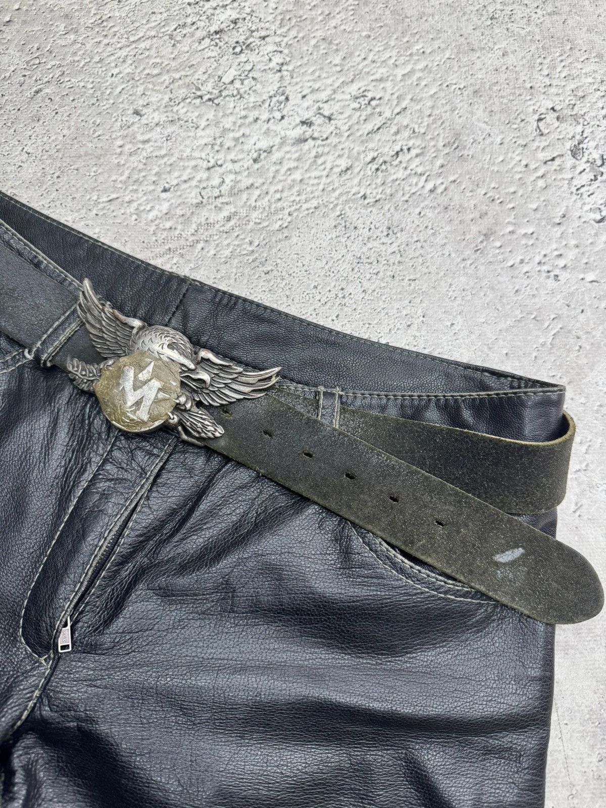 Hysteric Glamour Rare eagle buckle Avant garde leather belt diesel style y2k Size ONE SIZE - 4 Thumbnail