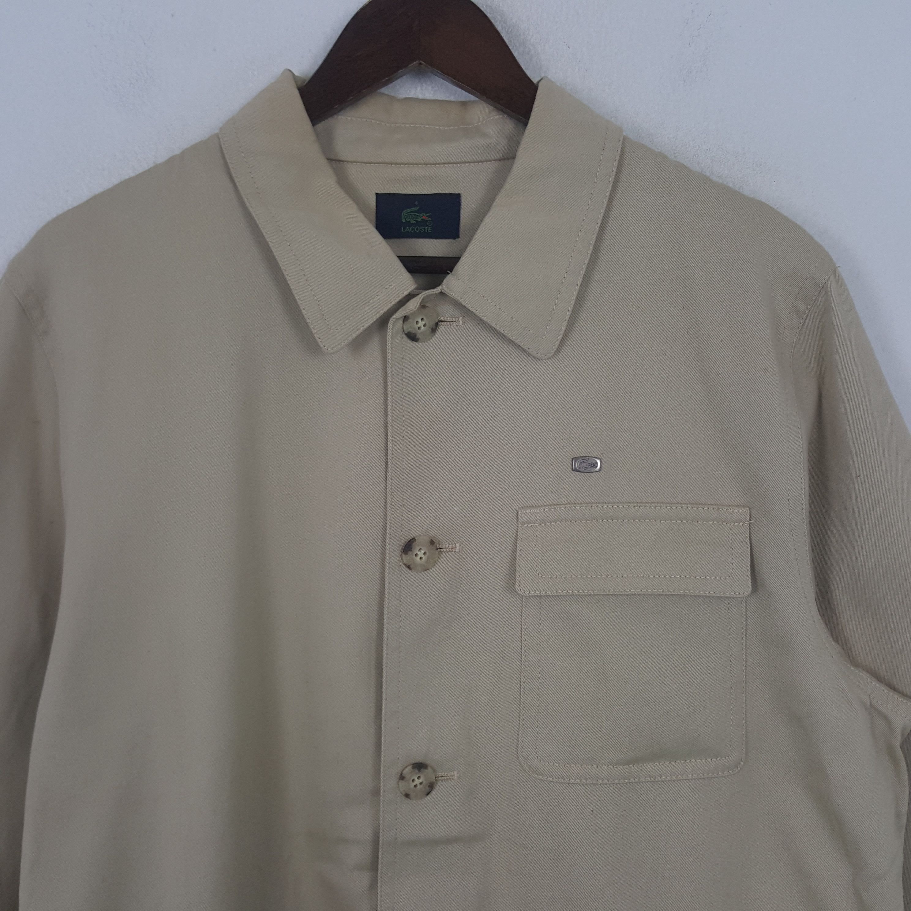Lacoste Vintage Lacoste Khaki Button Up Jacket Size US L / EU 52-54 / 3 - 2 Thumbnail