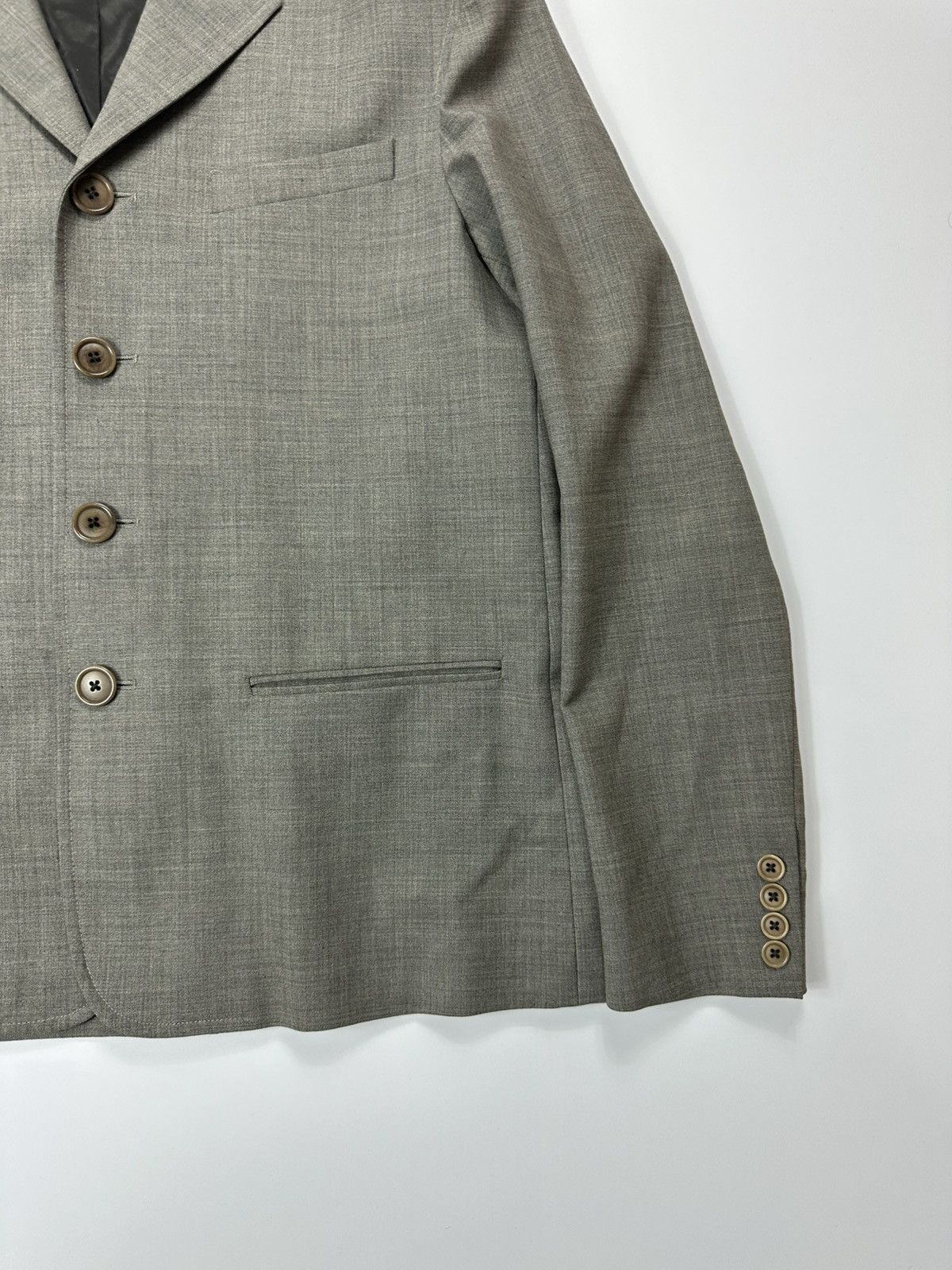 Polo Ralph Lauren Polo Ralph Lauren Wool Blazer Men's Gray Made In Italy Size 46R - 5 Thumbnail