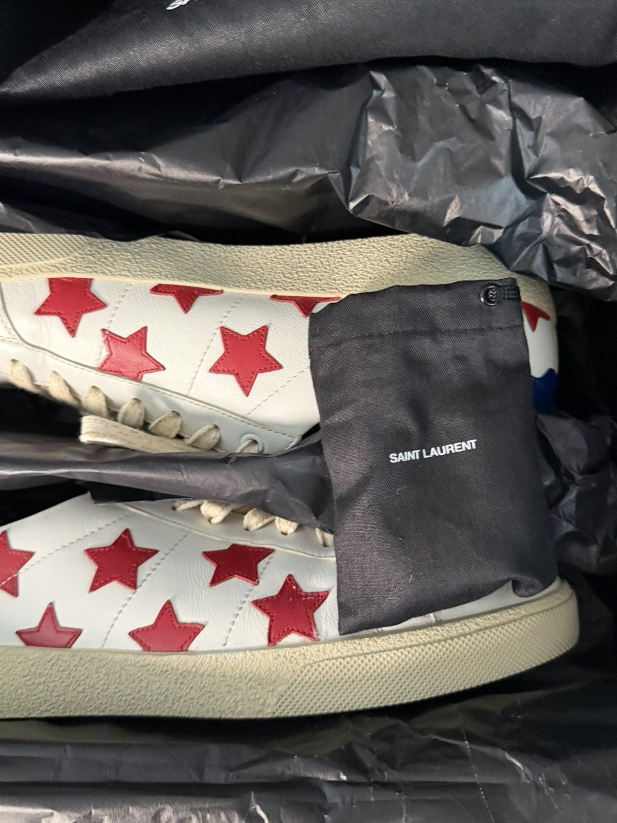 Saint Laurent Paris Saint Laurent SL/06 STARS SNEAKER Red White And Blue Stars Size US 9 / EU 42 - 6 Thumbnail