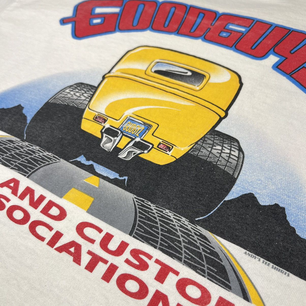 Gildan × Vintage VTG Car Hot Rod Tee Shirt White Classic Auto Retro Graphic Size US XL / EU 56 / 4 - 14 Thumbnail