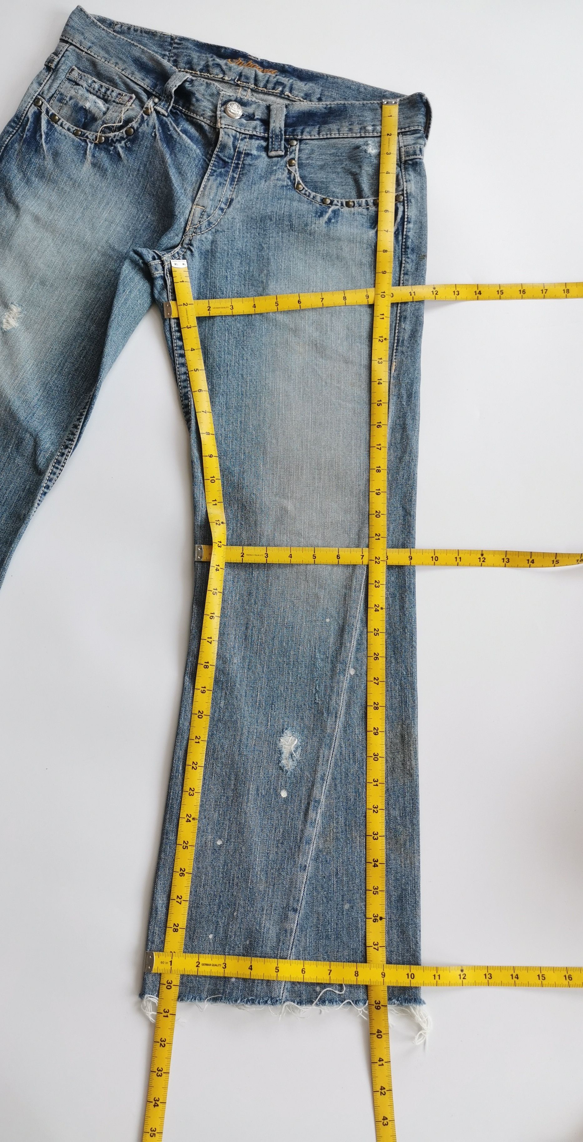 Tornado Mart Flare Jeans On Board Rusty Clawmark Boot Cut Denim Size US 34 / EU 50 - 6 Thumbnail