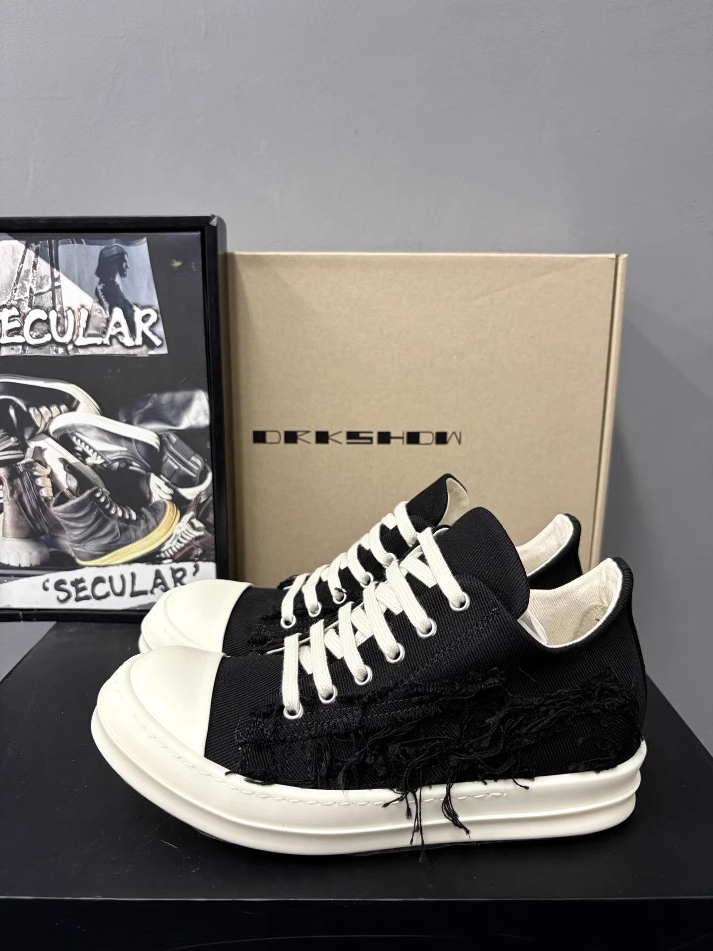 Rick Owens Rick Owens Drkshdw 26SS Destroyed Platform Sneakers K34 Size US 6 / IT 36 - 2 Thumbnail