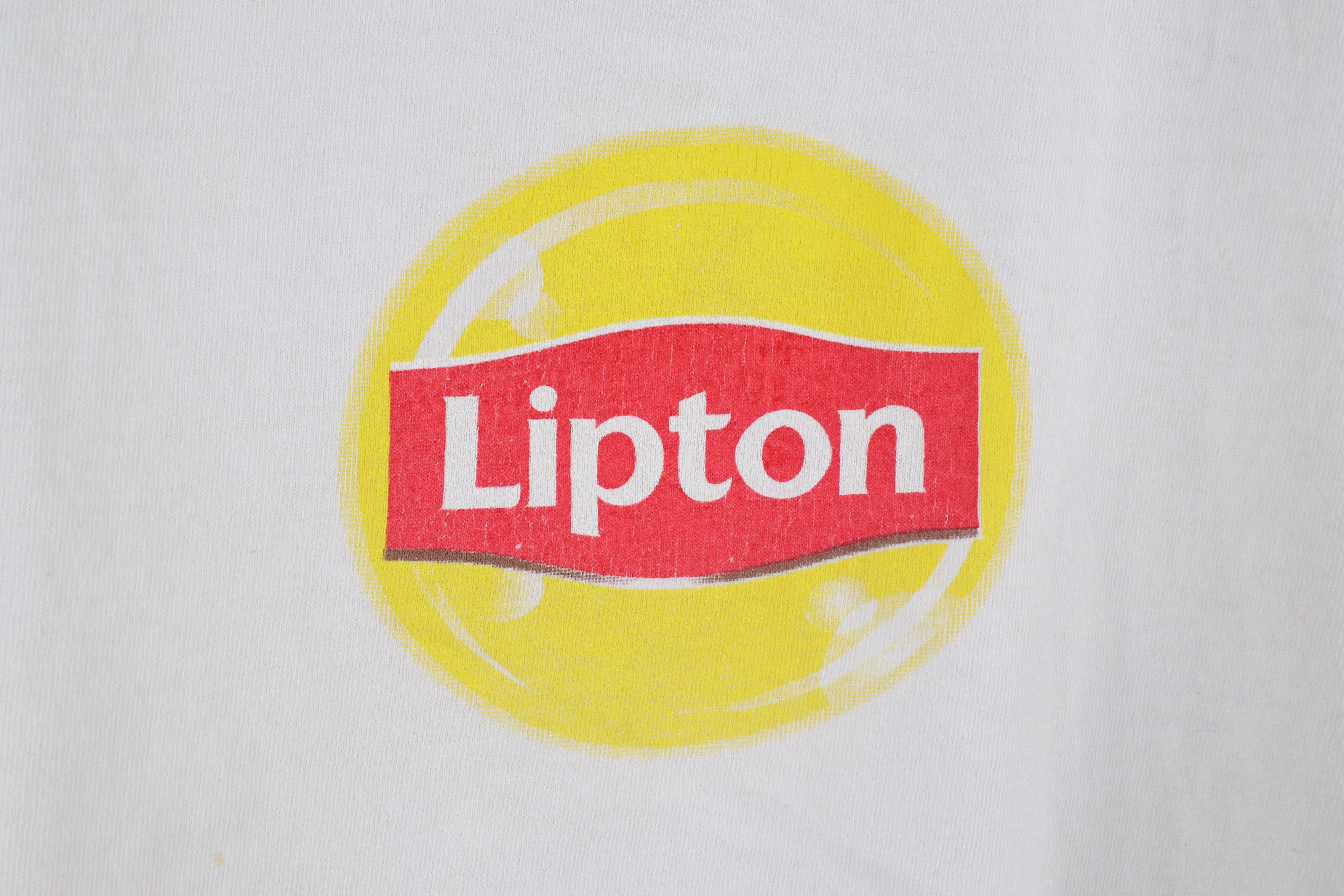 Vintage Vintage 90s Y2K Streetwear Lipton Iced Tea T-Shirt White Size US L / EU 52-54 / 3 - 4 Thumbnail