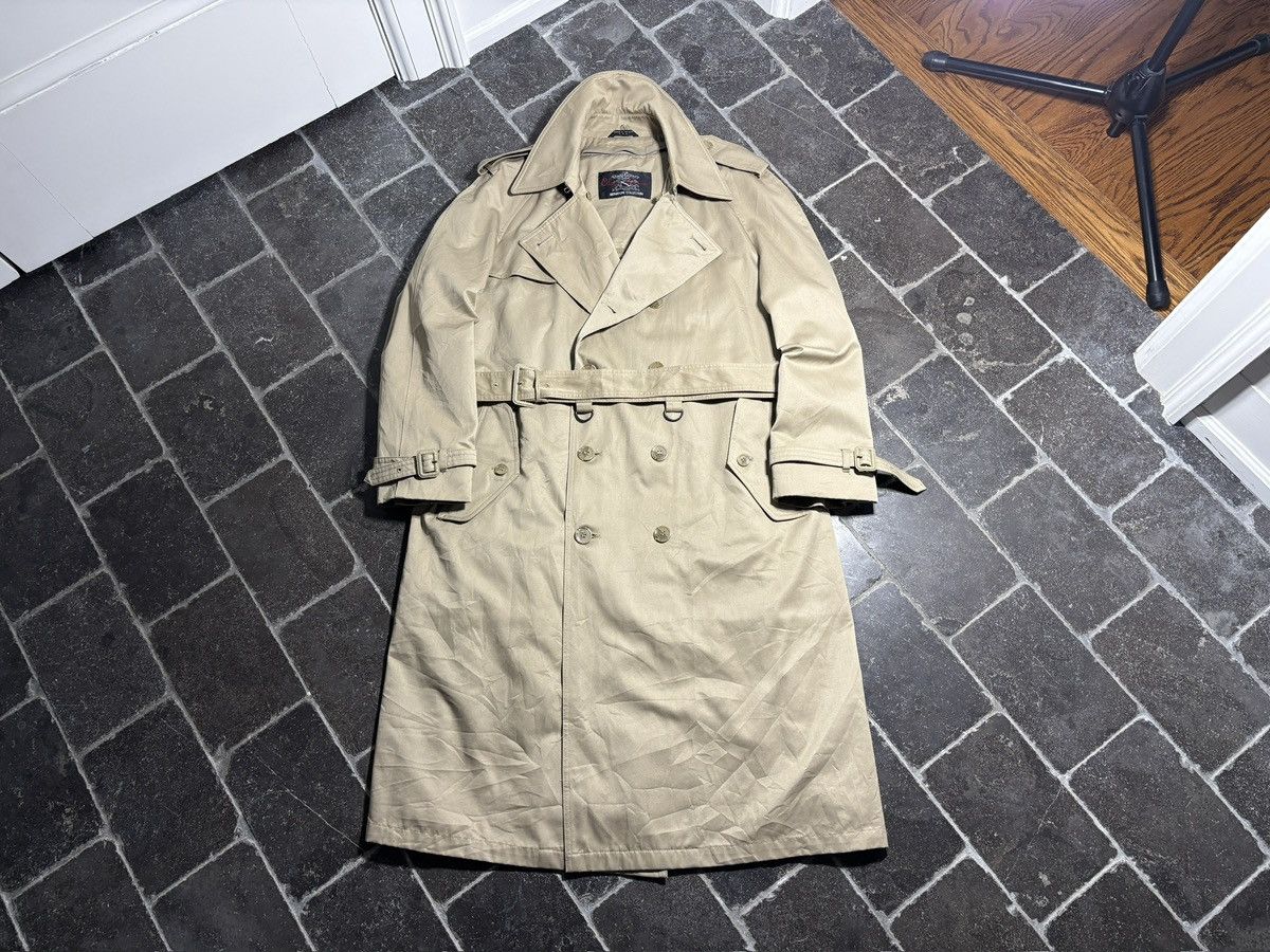 Oleg Cassini Vintage Trench Coat Long Duster Belted Utility Designer 80s Size US M / EU 48-50 / 2 - 23 Thumbnail