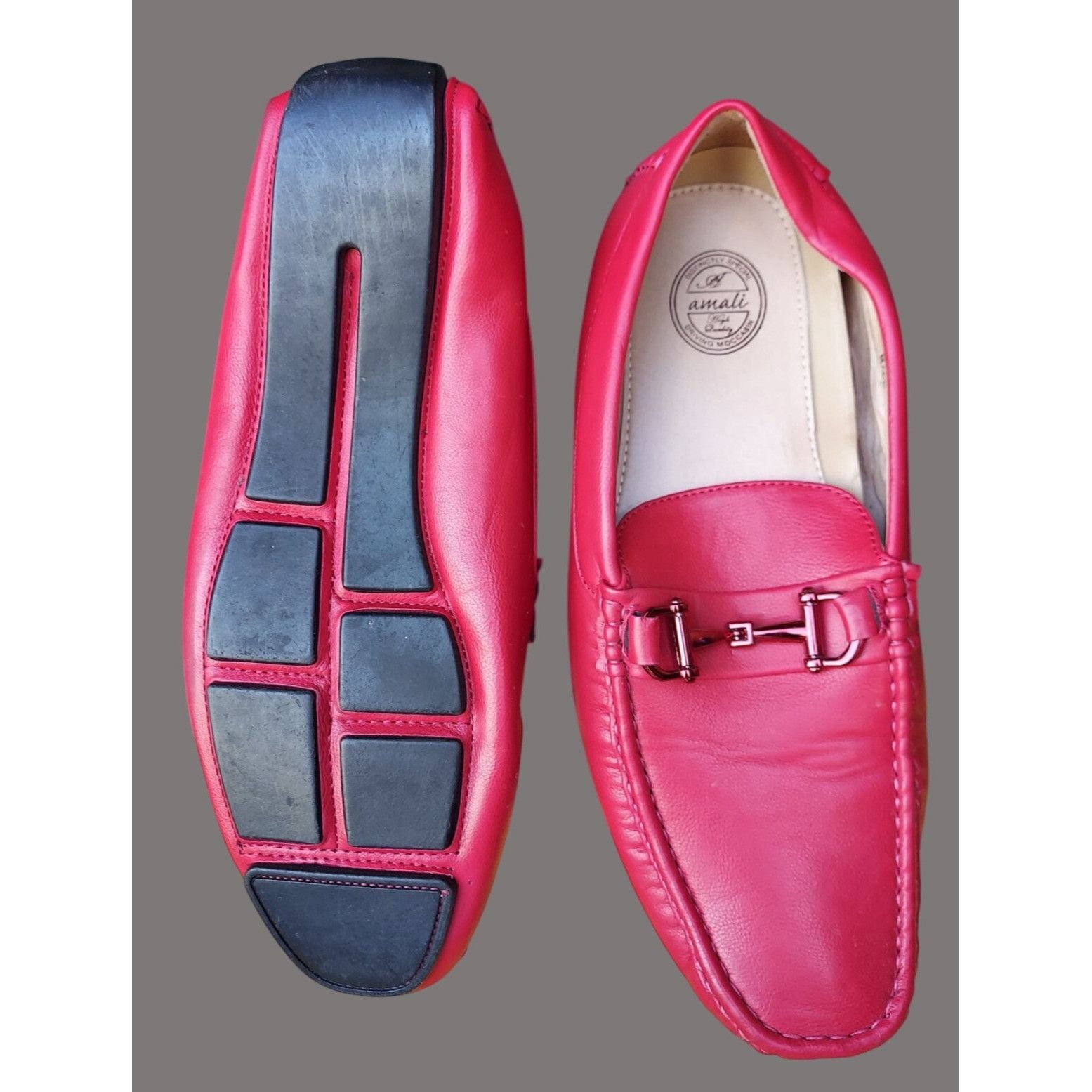 Other Mens Amali Size 14 Red Moccasins Casual and Business Wear - Size US 14 / EU 47 - 2 Thumbnail