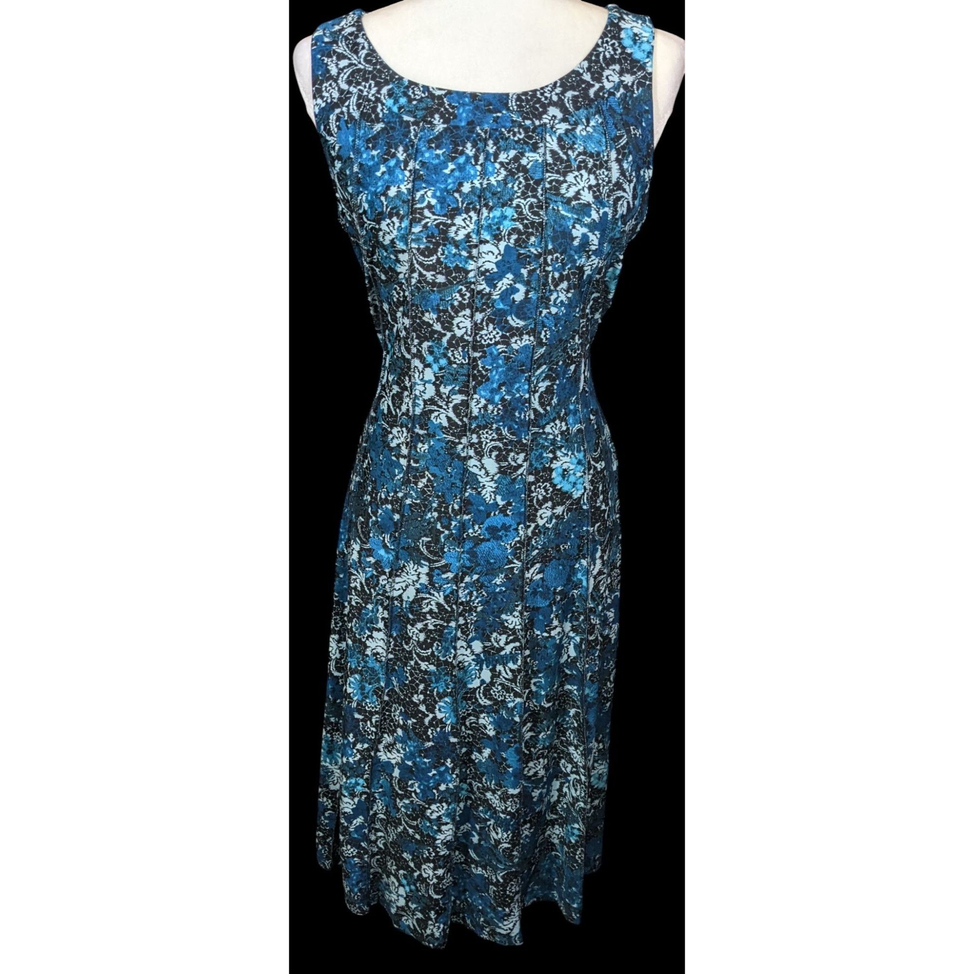Other PerSeption Concept Blue Floral Sleeveless Dress Size M / US 6-8 / IT 42-44 - 1 Thumbnail