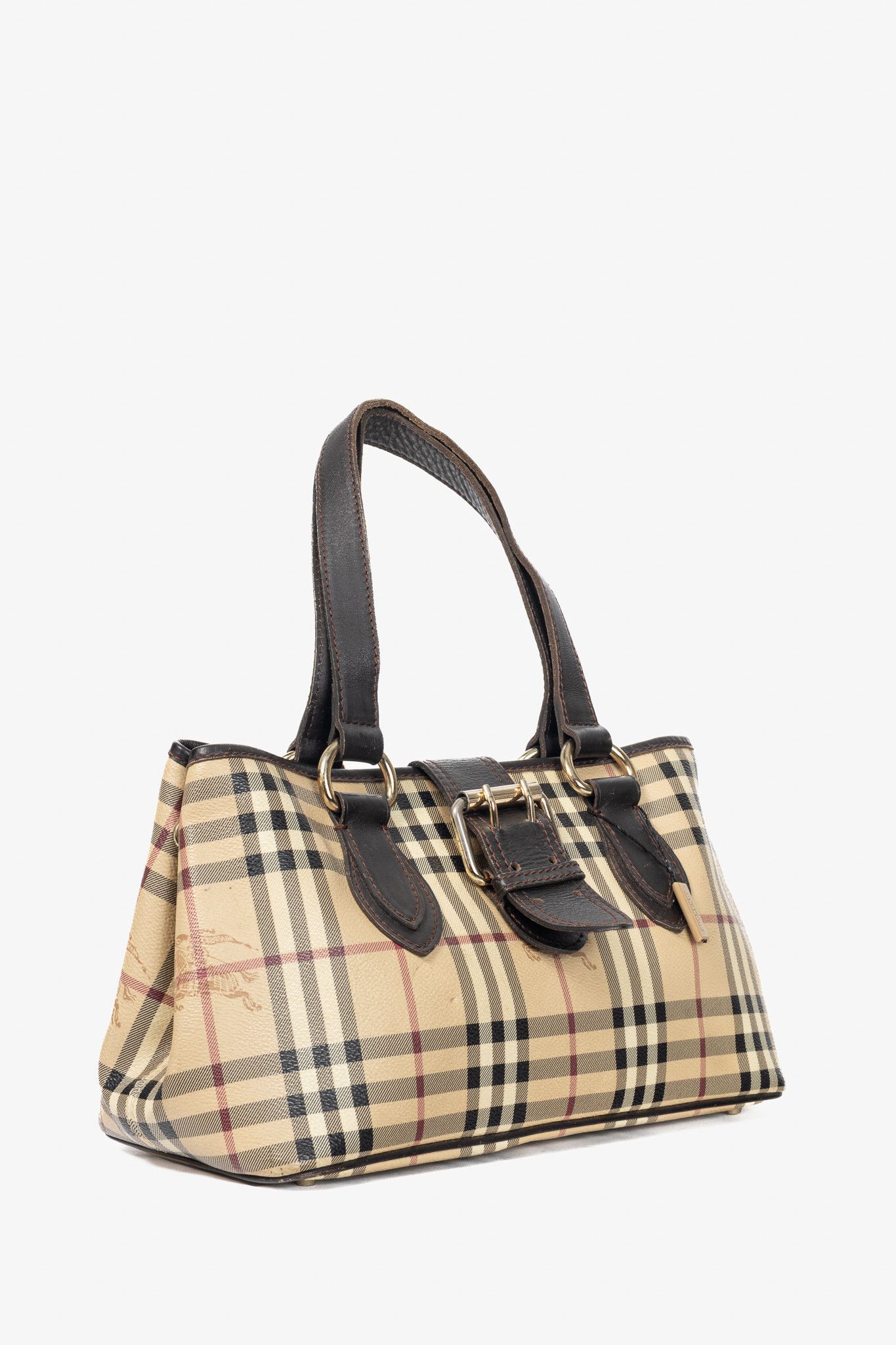 Burberry Burberry Haymarket Check Buckle-Strap Handbag Size ONE SIZE - 2 Thumbnail
