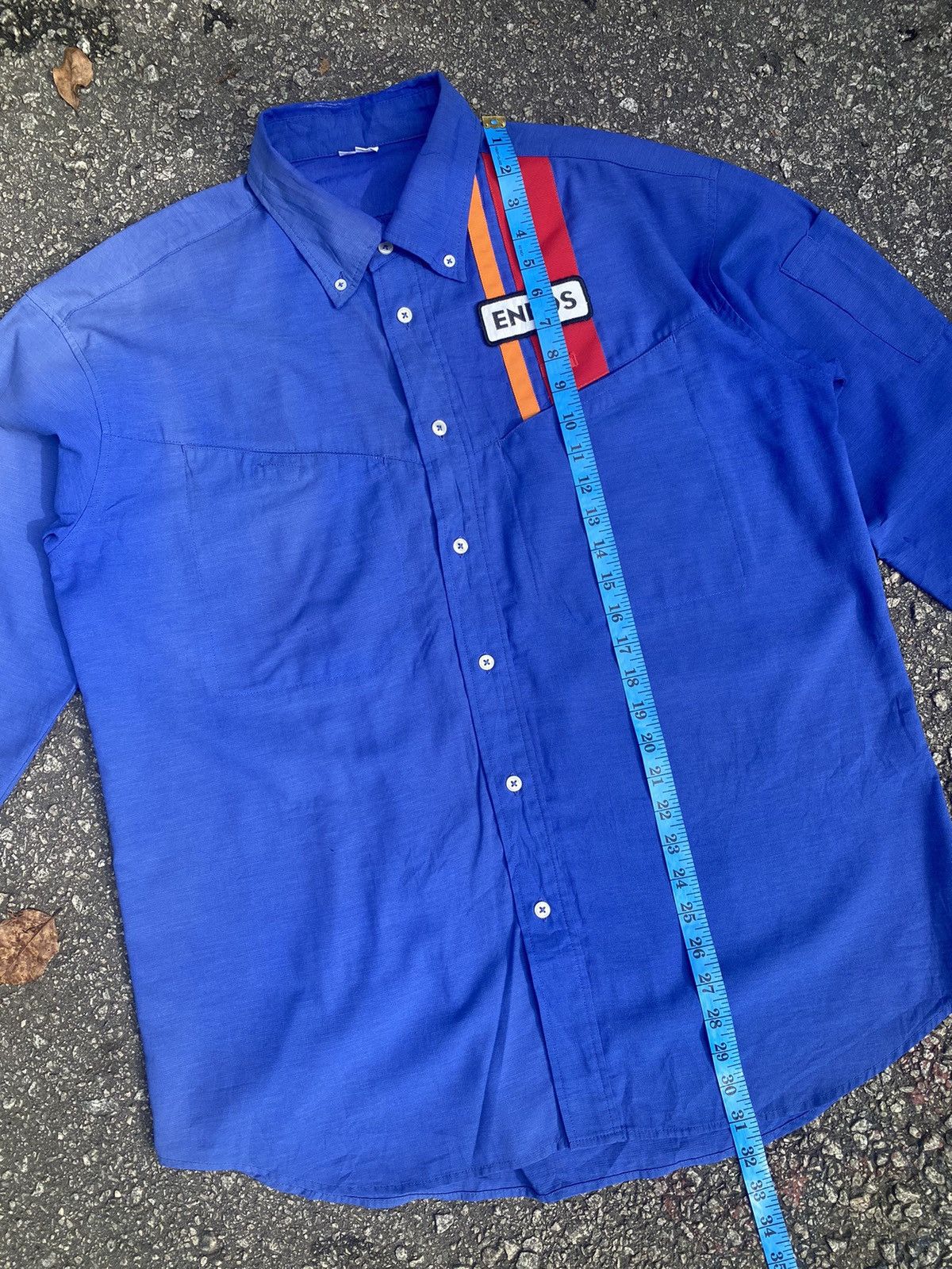 Japanese Brand × Vintage 🔥 Sunfaded 🔥 Vintage Eneos Long Sleeve Button Up Shirt Size US XL / EU 56 / 4 - 13 Thumbnail