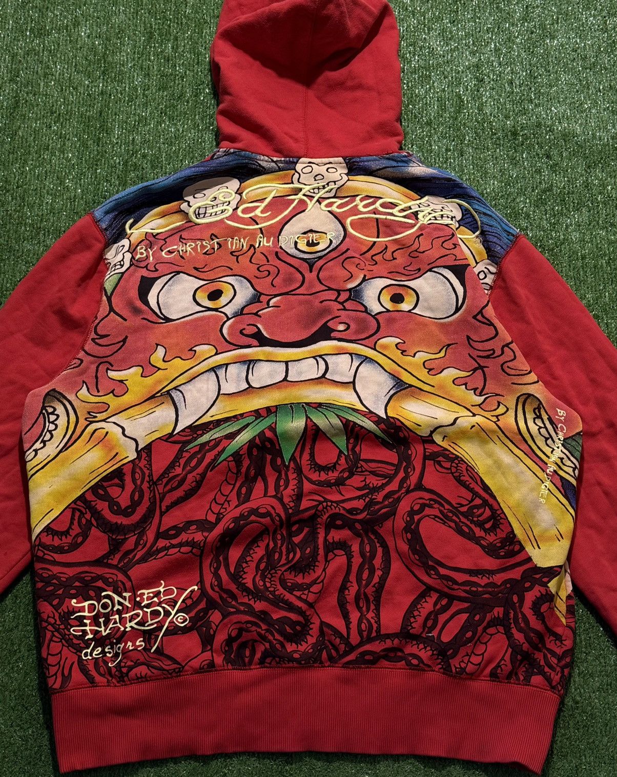 Ed Hardy Vintage Ed Hardy by Christian Audigie Zip Hoodie Y2K Dragon Size US XL / EU 56 / 4 - 5 Thumbnail