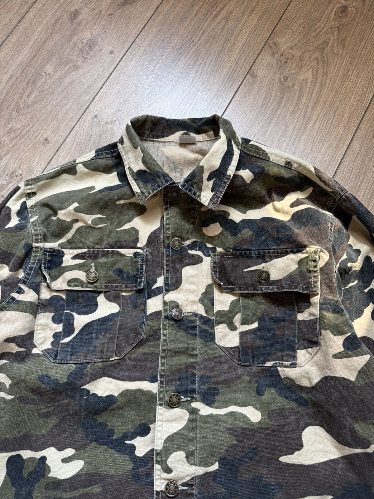 Designer VINTAGE CAMO CROPPED DENIM JACKET Size US S / EU 44-46 / 1 - 5 Thumbnail