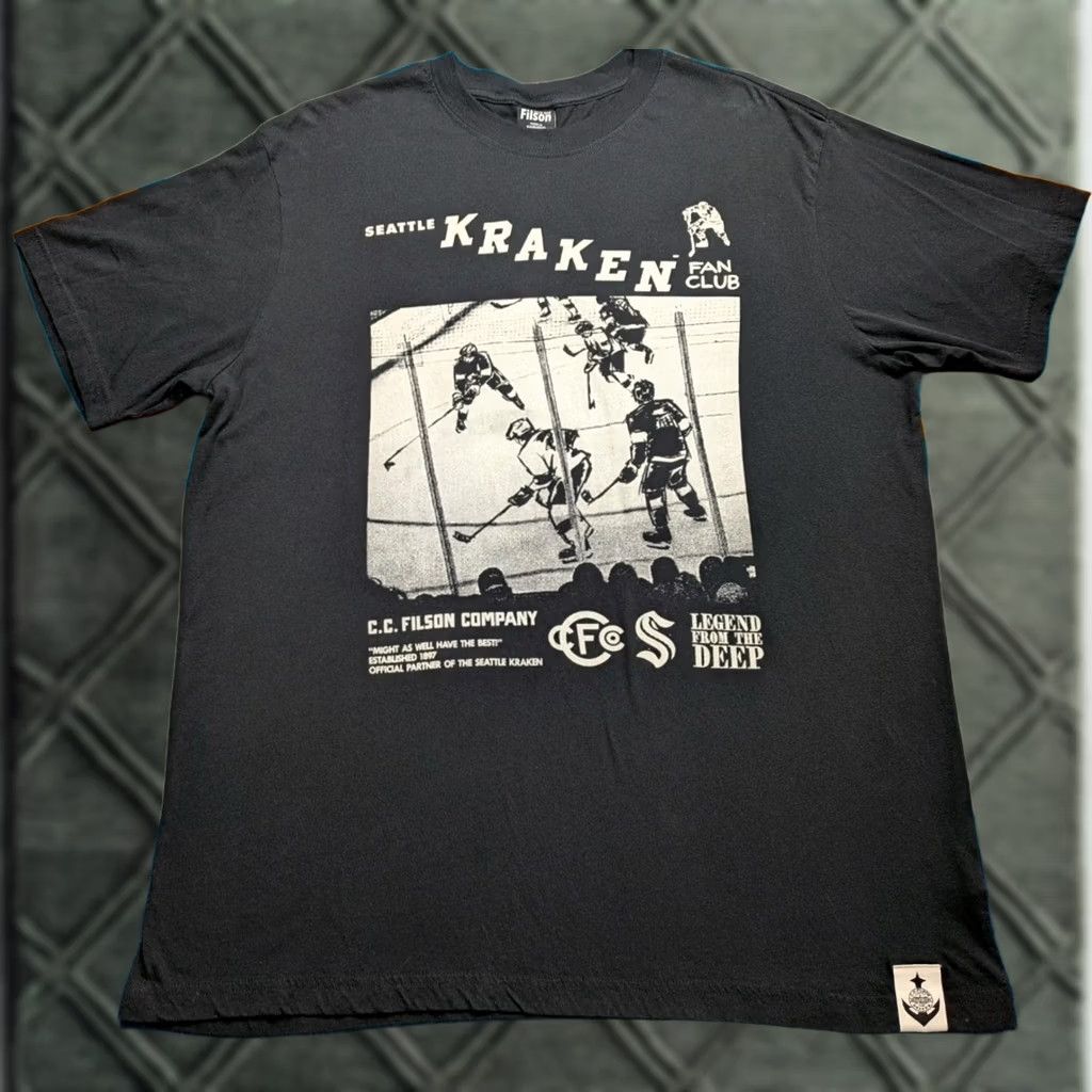 Filson Filson Seattle Kraken Hockey Fan Club T-Shirt Black XL Legend From The Deep Mens Size US L / EU 52-54 / 3 - 1 Thumbnail