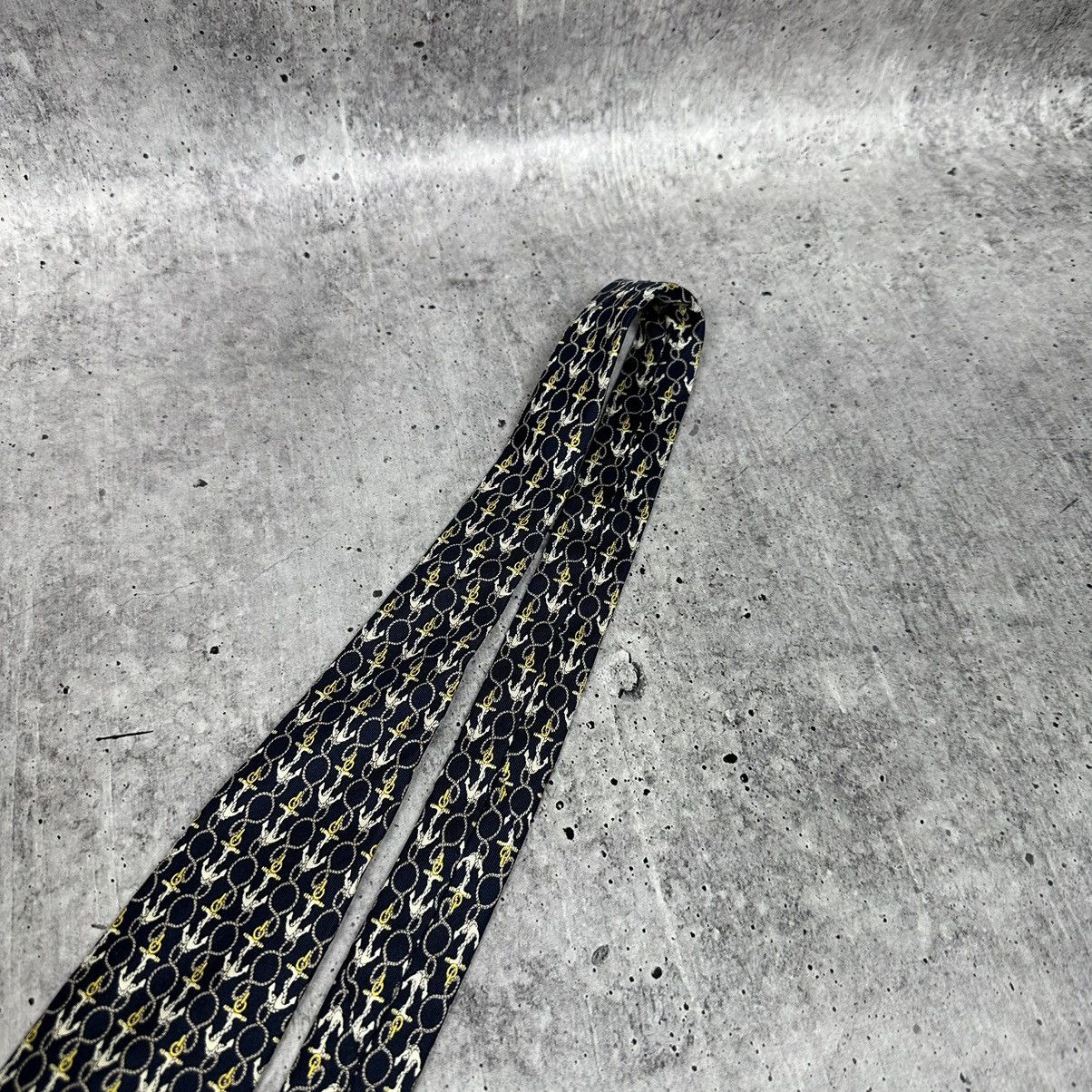 Vintage Vintage Gucci Tie Monogram Sea Anchor Silk Made In Italy Size ONE SIZE - 6 Thumbnail