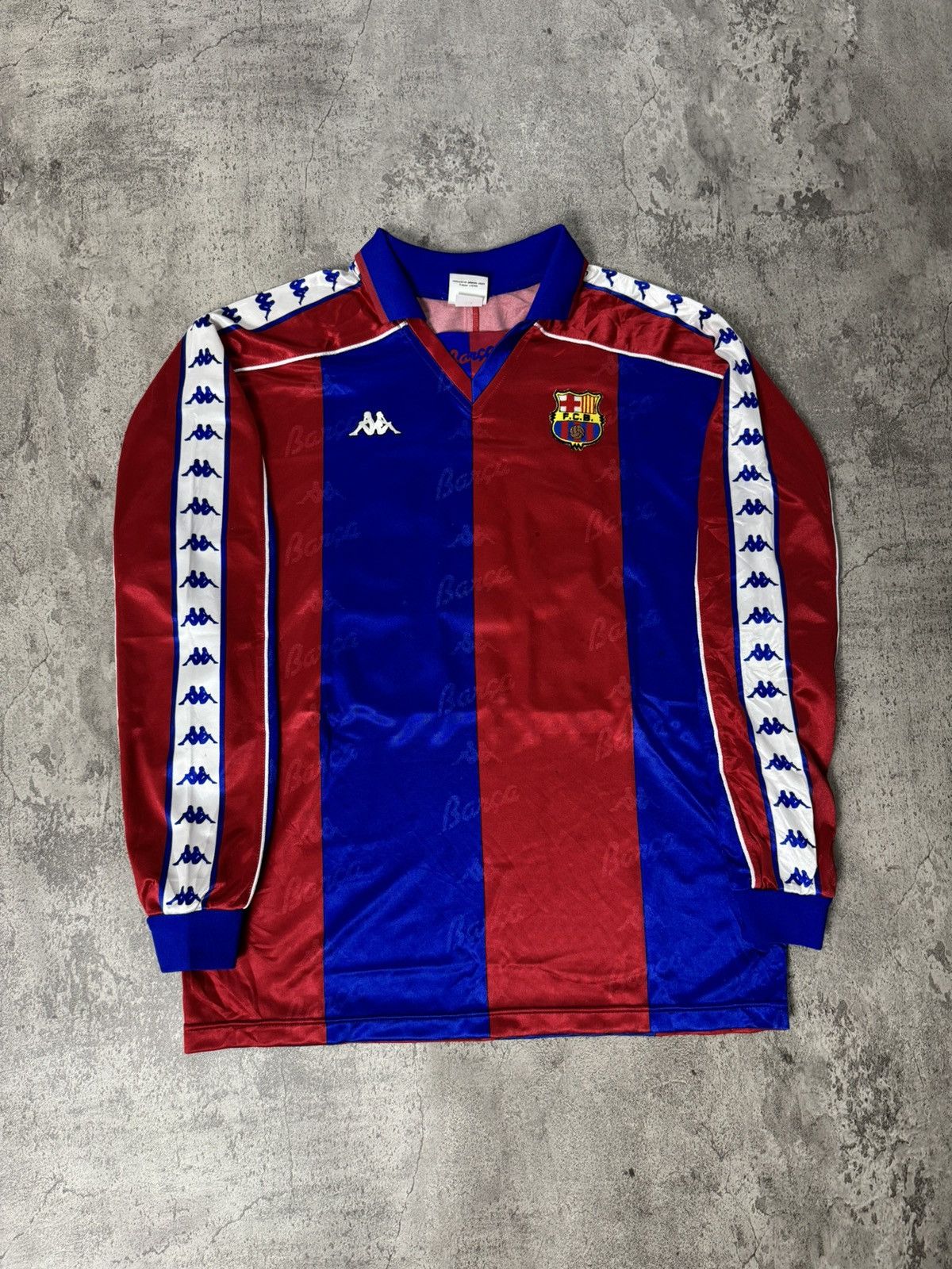 Kappa VINTAGE KAPPA FC BARCELONA 1992-1995 HOME LONGSLEEVE JERSEY Size US L / EU 52-54 / 3 - 1 Thumbnail