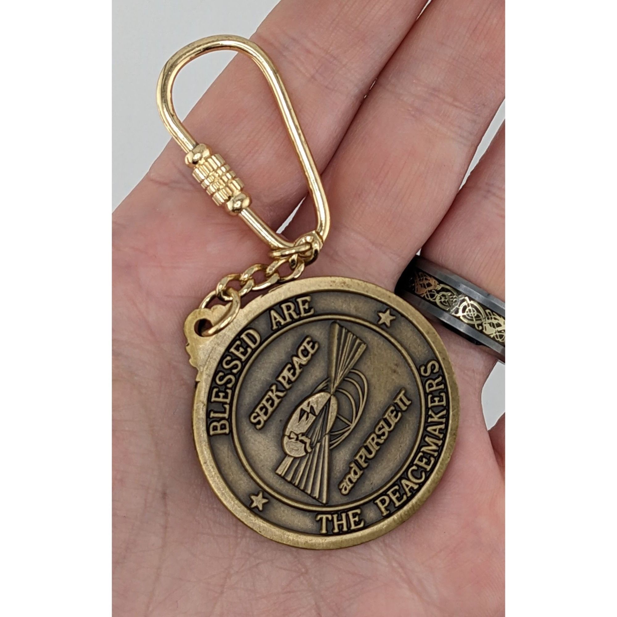 Other US Air Force Chaplain Service Keychain With Bronze Medallion Size ONE SIZE - 6 Thumbnail