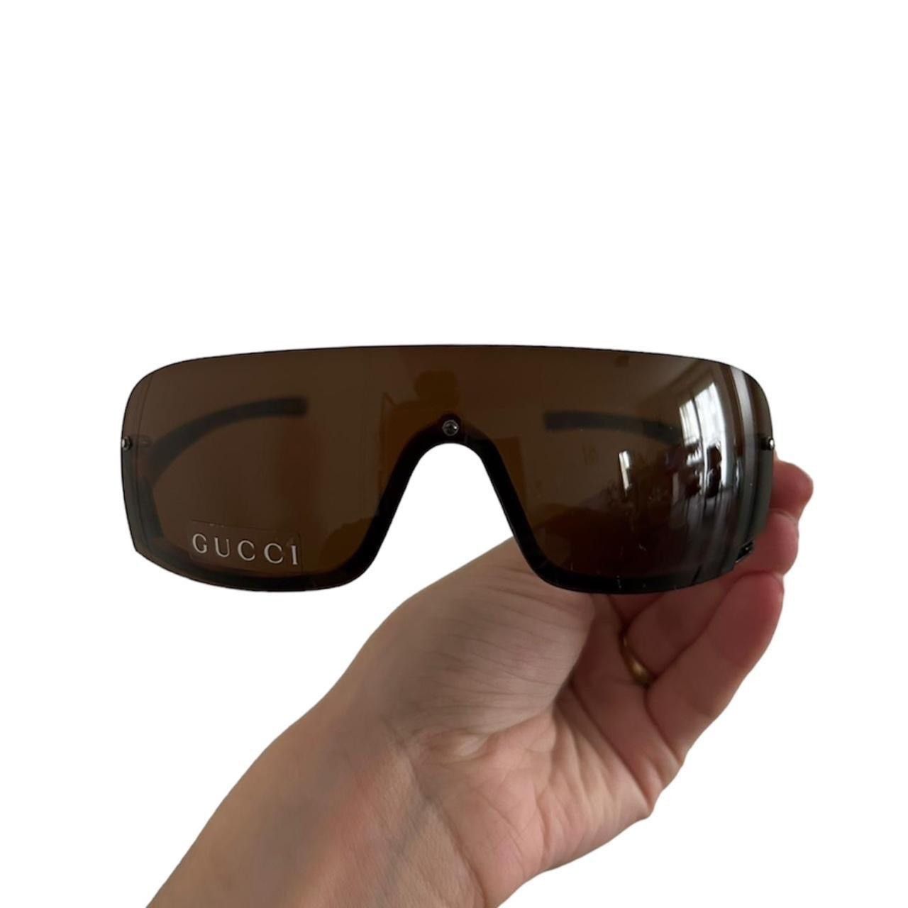 Gucci Gucci Mask-style Sunglasses – Marble – 2000s Vintage Unisex Size ONE SIZE - 3 Thumbnail