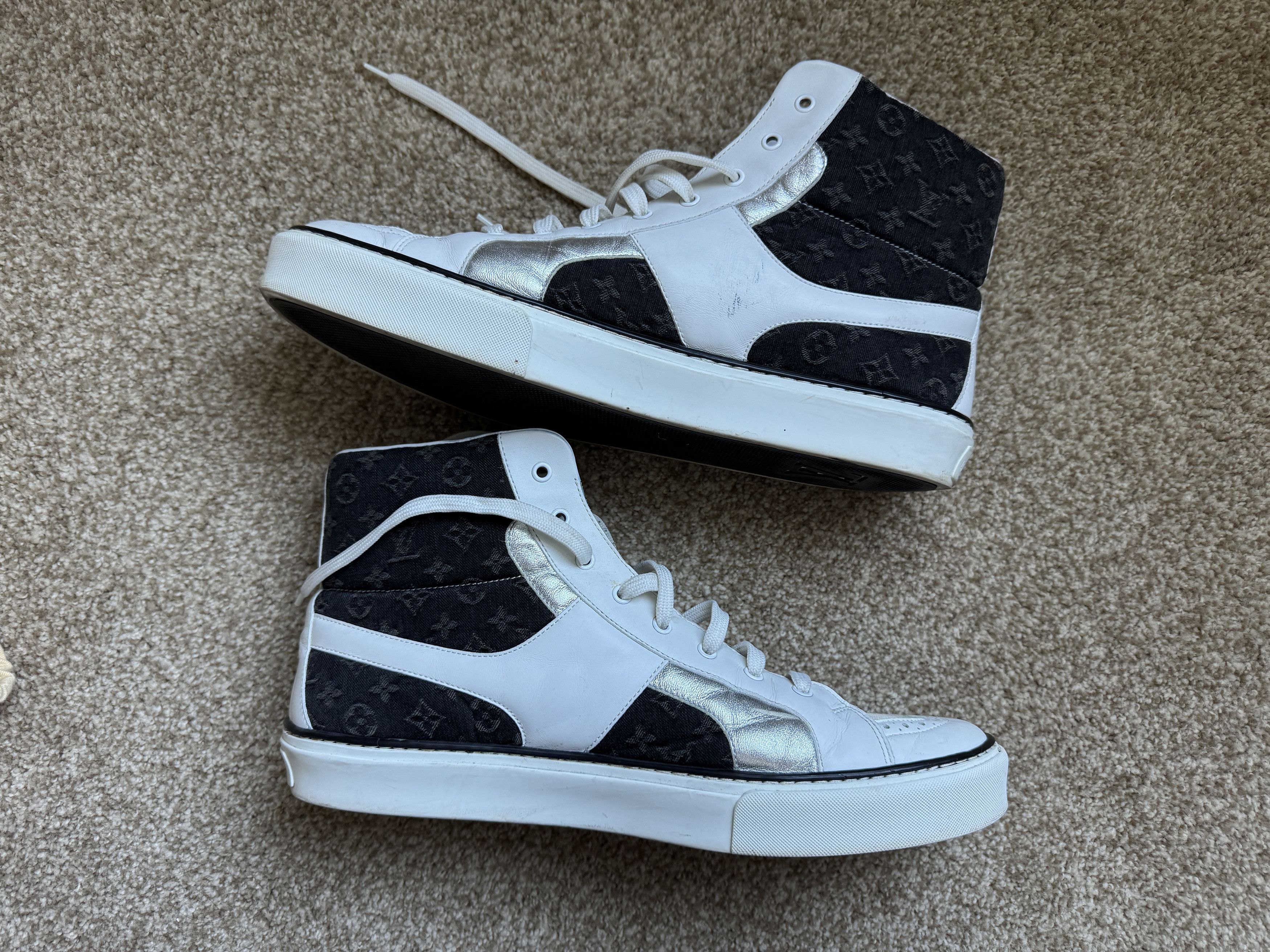 Louis Vuitton RARE Louis Vuitton Denim/Silver Skate Shoe Size 45 Size US 12 / EU 45 - 3 Thumbnail