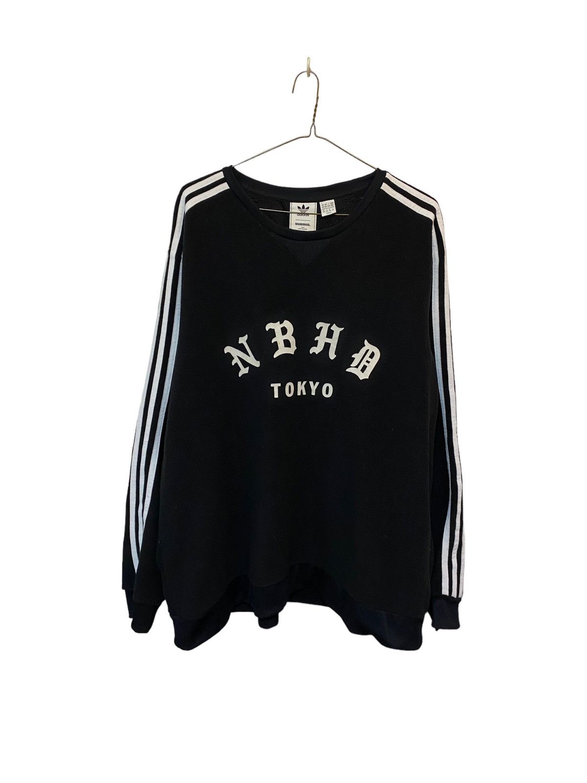 Image of Adidas x Neighborhood Under Attack Nbhd Fleece Sweatshirt in Black, Men's (Size 2XL)