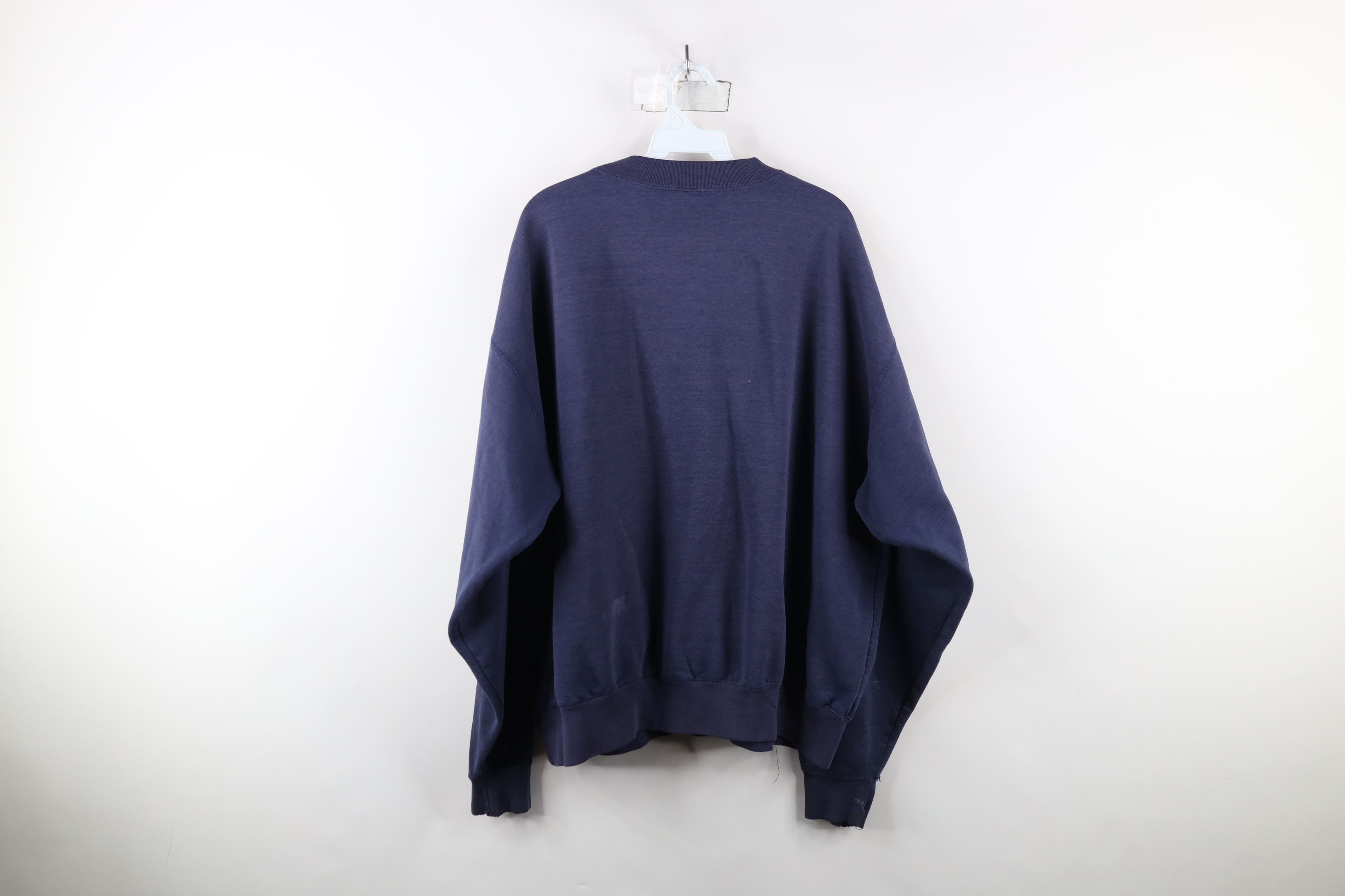 Carhartt × Vintage Vintage 90s Carhartt Spell Out Crewneck Sweatshirt Navy Blue Size US XXL / EU 58 / 5 - 15 Thumbnail