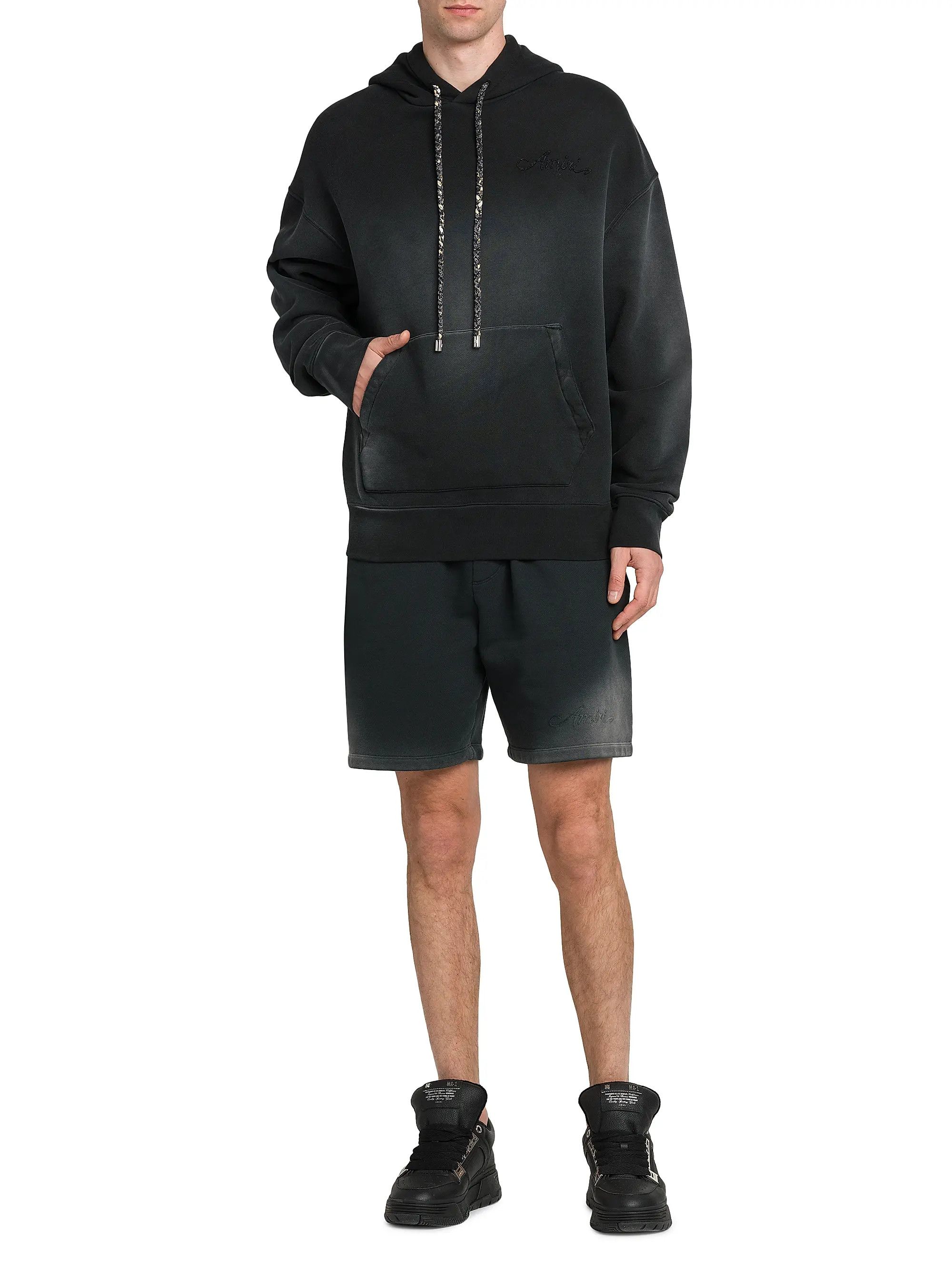 Amiri os11x1225 Bleach Bandana Cotton Oversized Hoodie in Black Size US XL / EU 56 / 4 - 2 Thumbnail