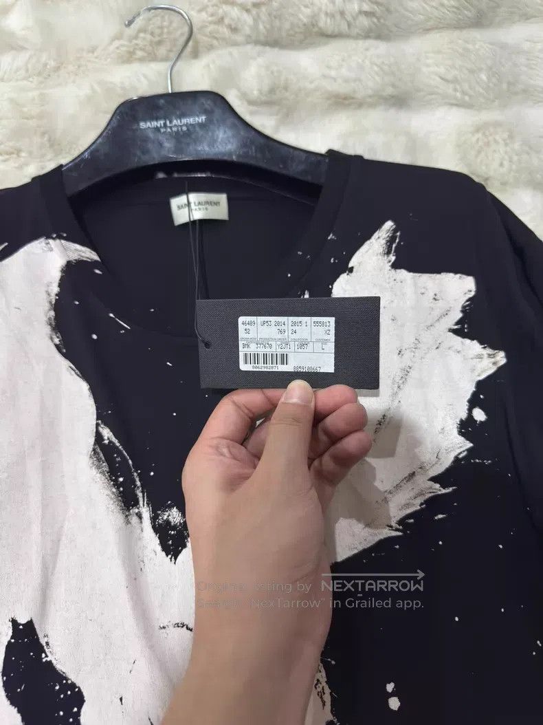 Saint Laurent Paris Saint Laurent Paris Black Large Right Men's Short Sleeve T Size US L / EU 52-54 / 3 - 2 Thumbnail