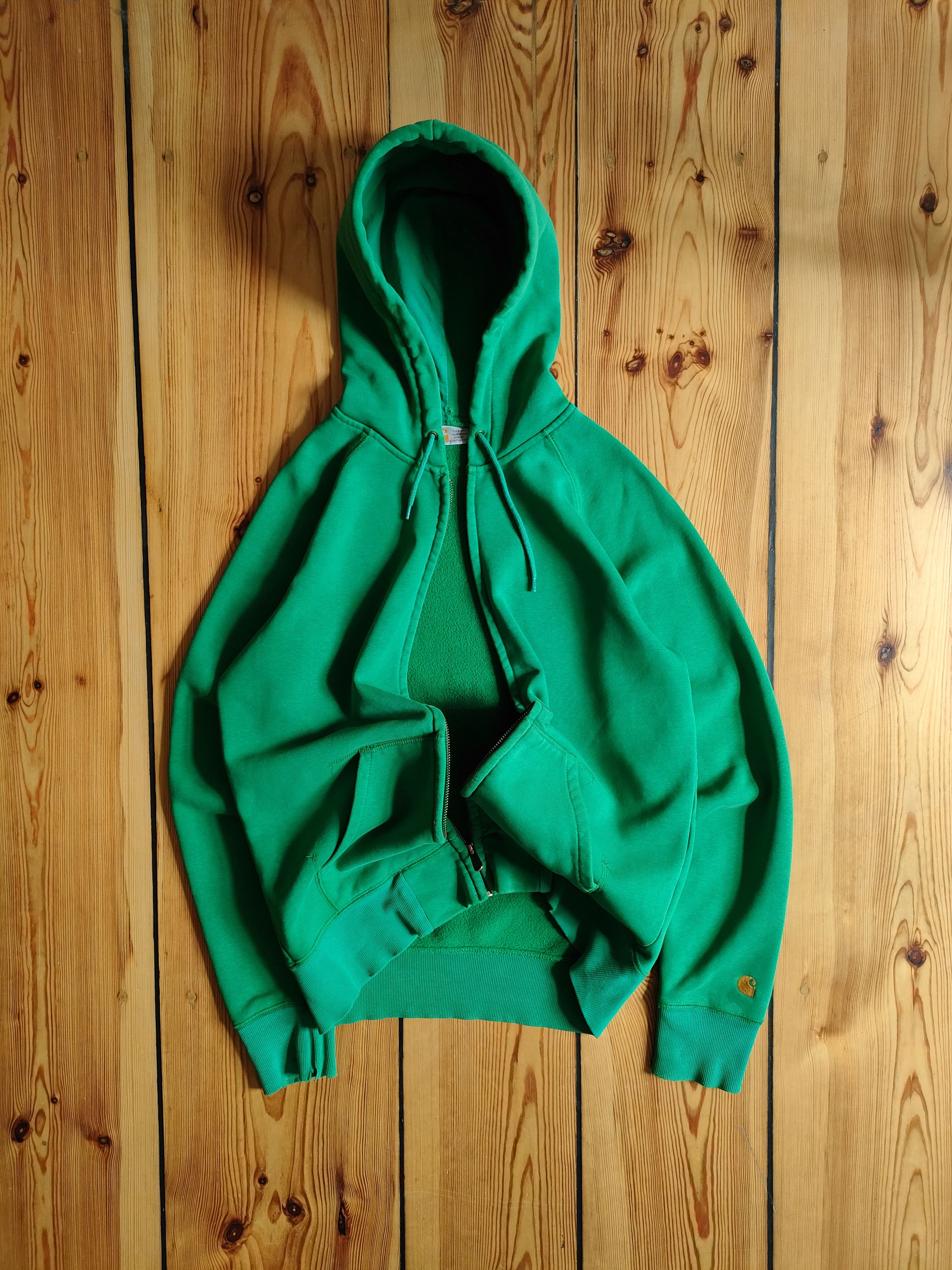 Carhartt Carhartt Hooded Chase Jacket Distressed Green Hoodie Size US S / EU 44-46 / 1 - 8 Thumbnail