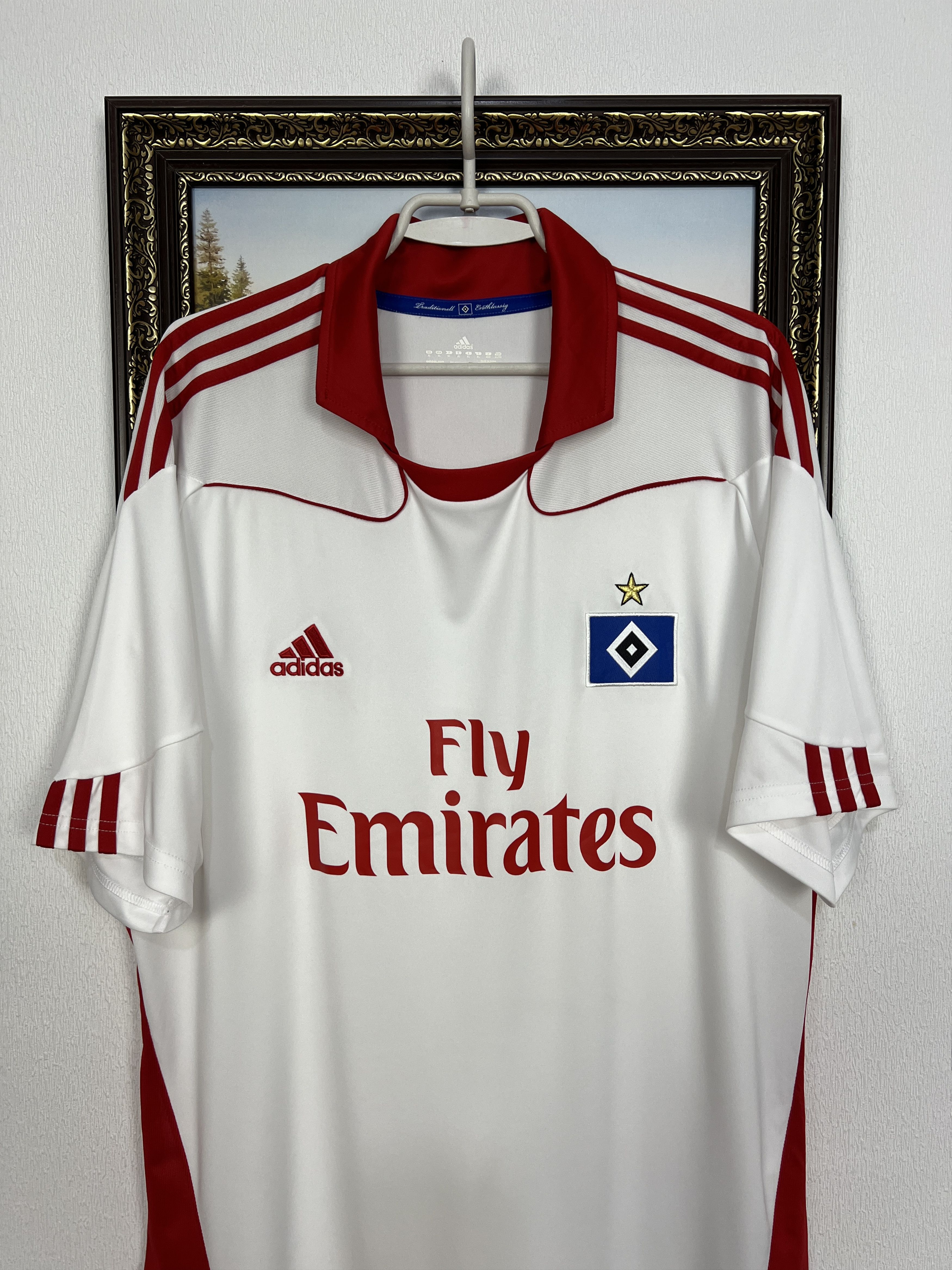 Adidas Hamburg Home football shirt 2010 Soccer Jersey Trikot Rare Size US XL / EU 56 / 4 - 2 Thumbnail