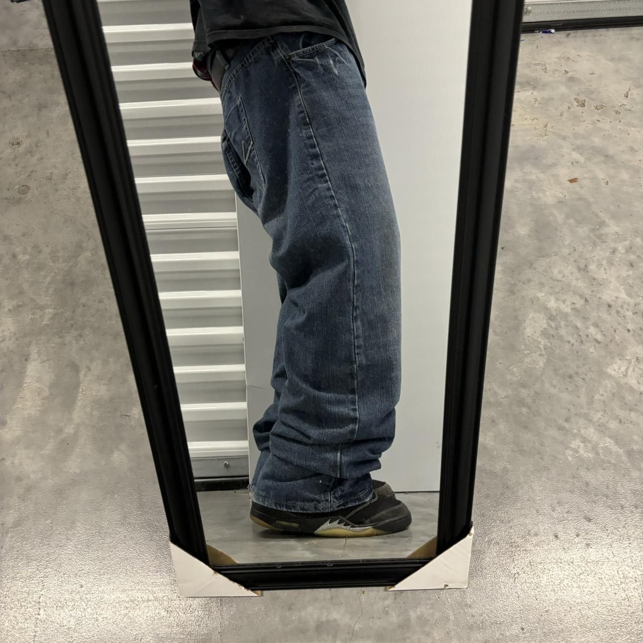 Japanese Brand × Vintage Crazy Vintage Y2K/2000s Baggy Grunge Dark Wash Skater Denim Jeans! Size US 40 / EU 56 - 2 Thumbnail