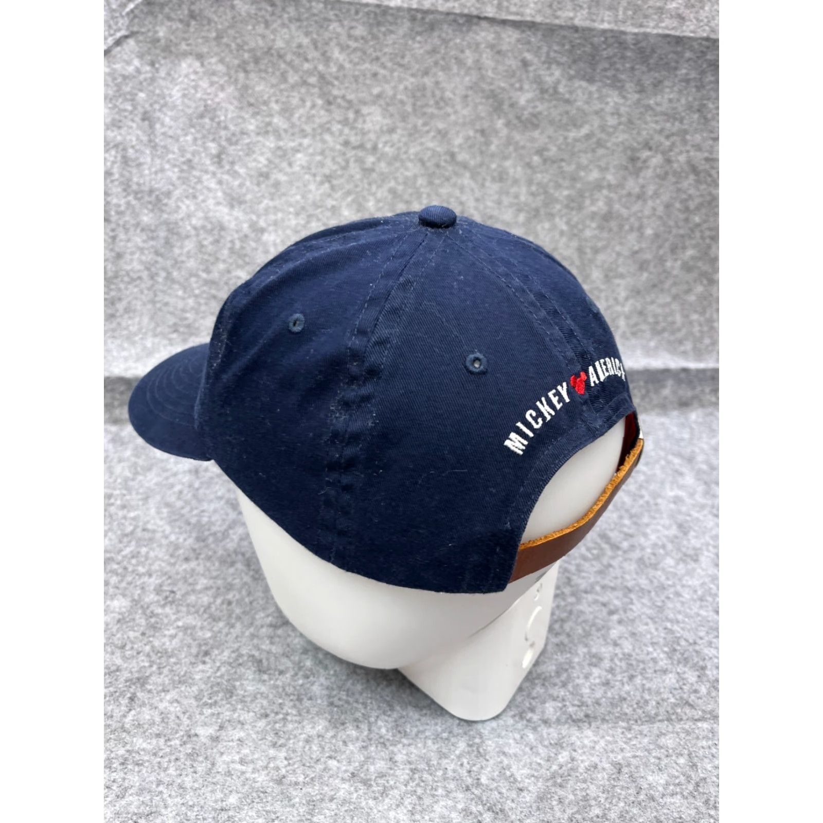 Disney VINTAGE Disney Mickey World Hat Cap Strap Back Adult Blue 100% Cotton Baseball Cap Unisex Adults Adjustable Twill, USA, 80s 90s Mickey Mouse Mens Size ONE SIZE - 5 Thumbnail