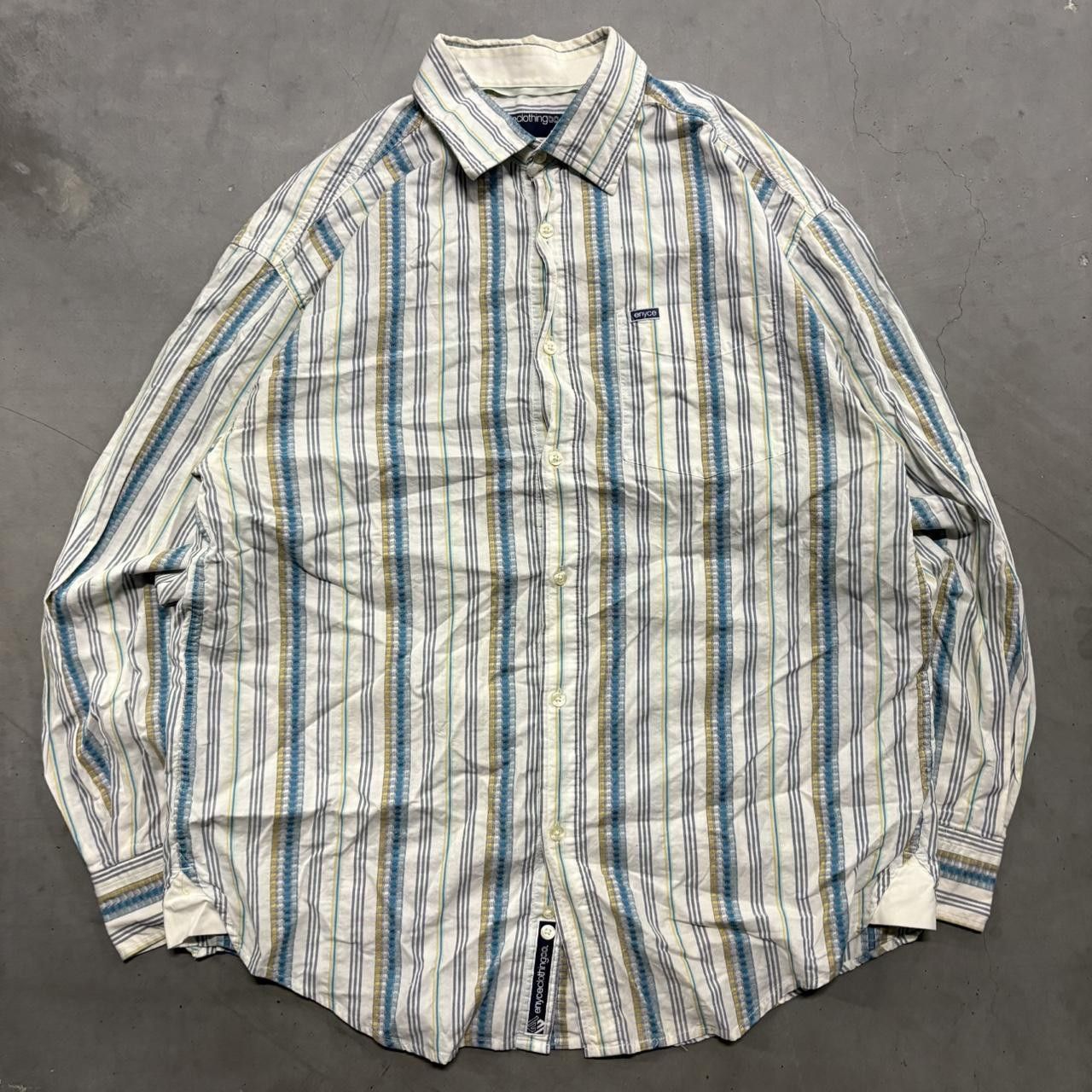 Vintage Crazy Vintage Y2K/2000s Enyce Striped Button Down Shirt! Size US XL / EU 56 / 4 - 1 Thumbnail