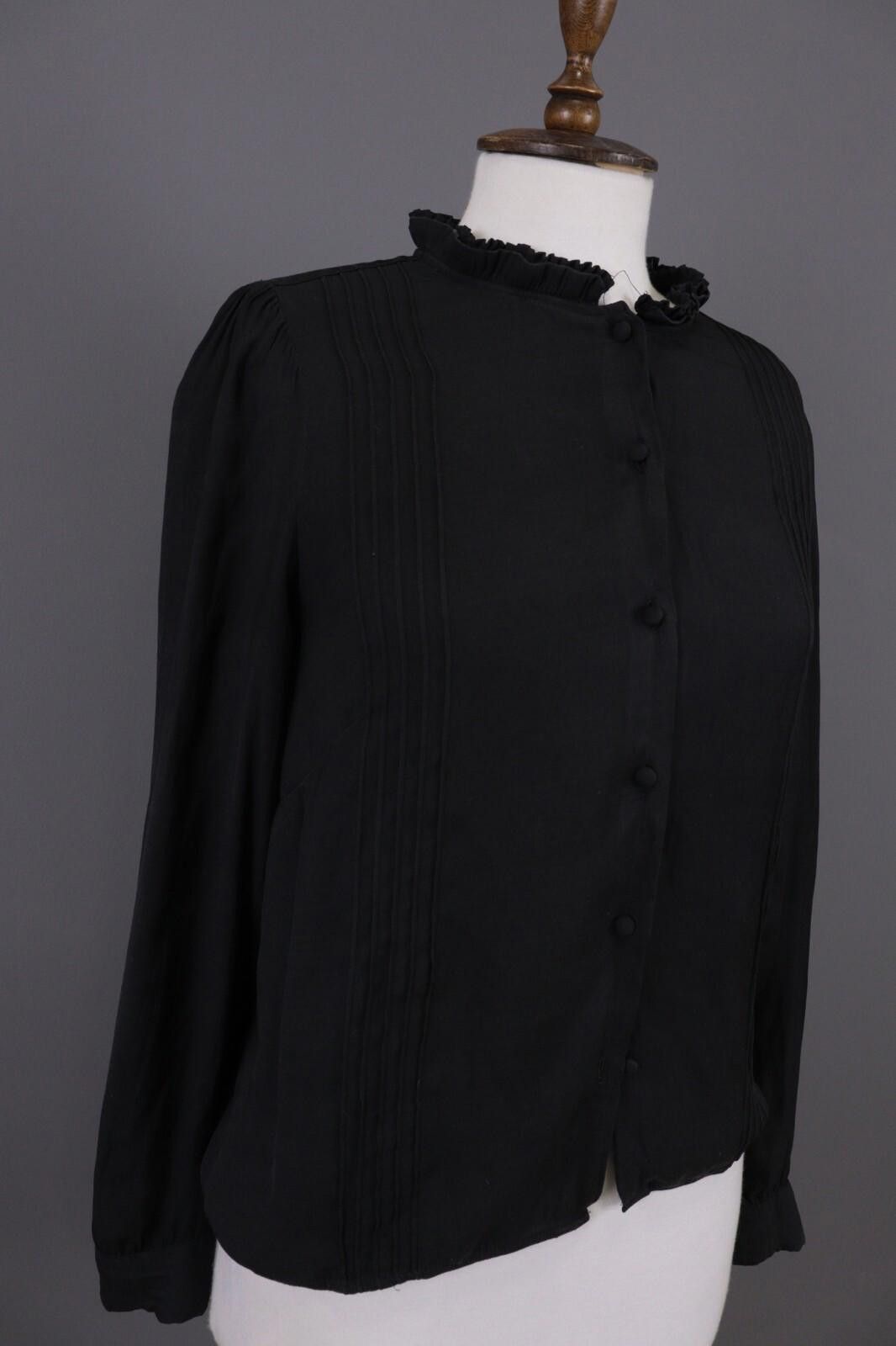 Zadig & Voltaire Zadig & Voltaire Black Button Down Top Shirt Blouse Size M / US 6-8 / IT 42-44 - 6 Thumbnail