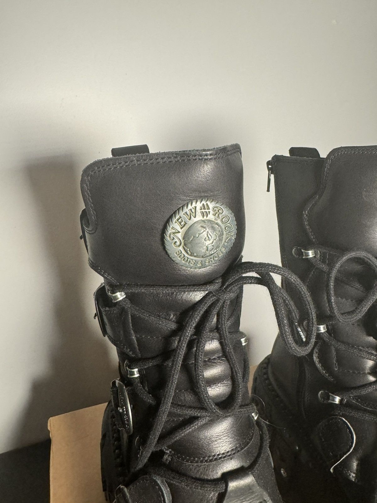 Genuine Leather × New Rock New Rock Platform Boots TANK373-S1 Leather Combat Buckles Size US 9 / EU 42 - 5 Thumbnail