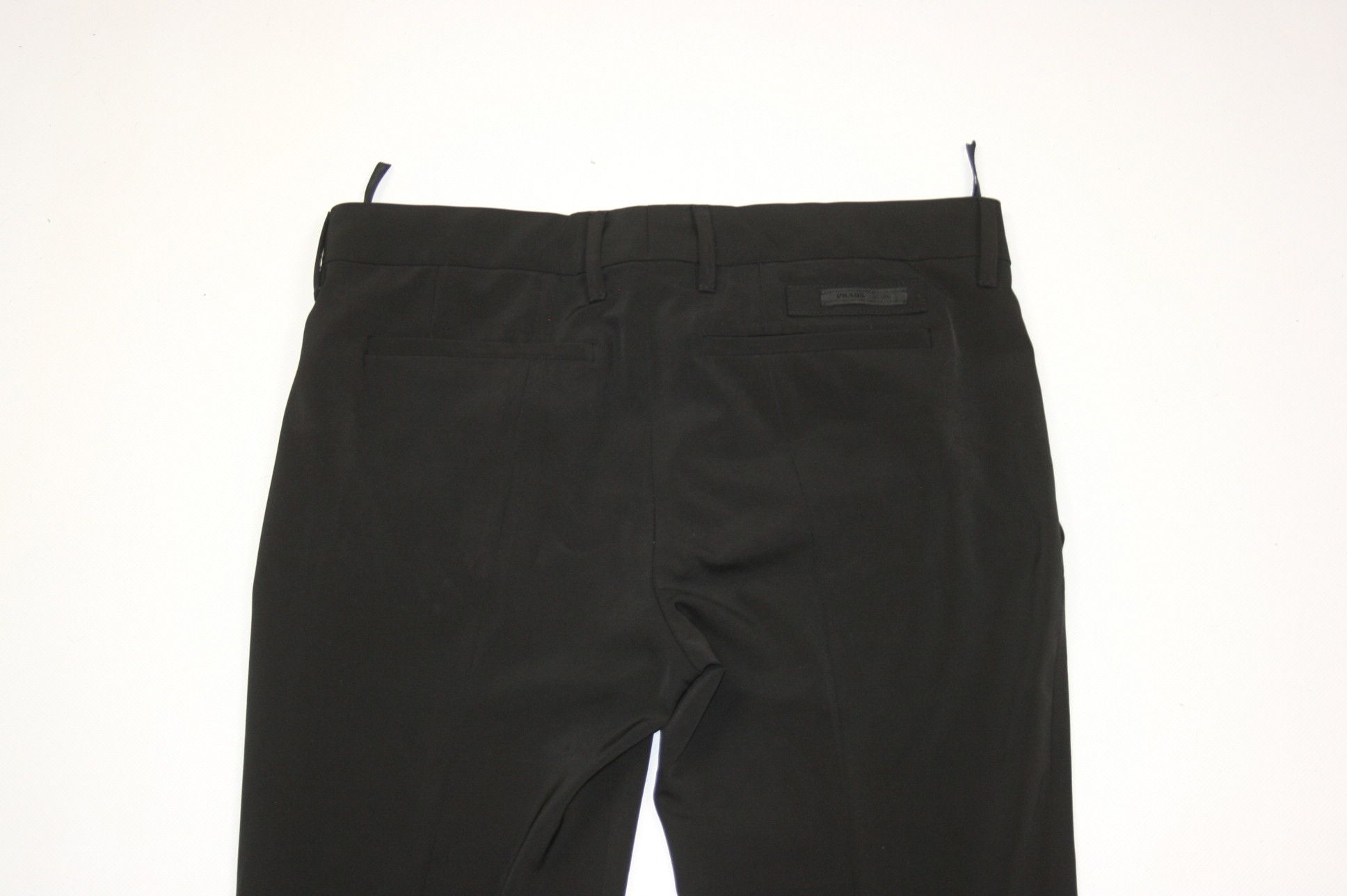 Prada 2014 Mainline Black Tab Logo Polyester Pants Size 27" / US 4 / IT 40 - 4 Thumbnail