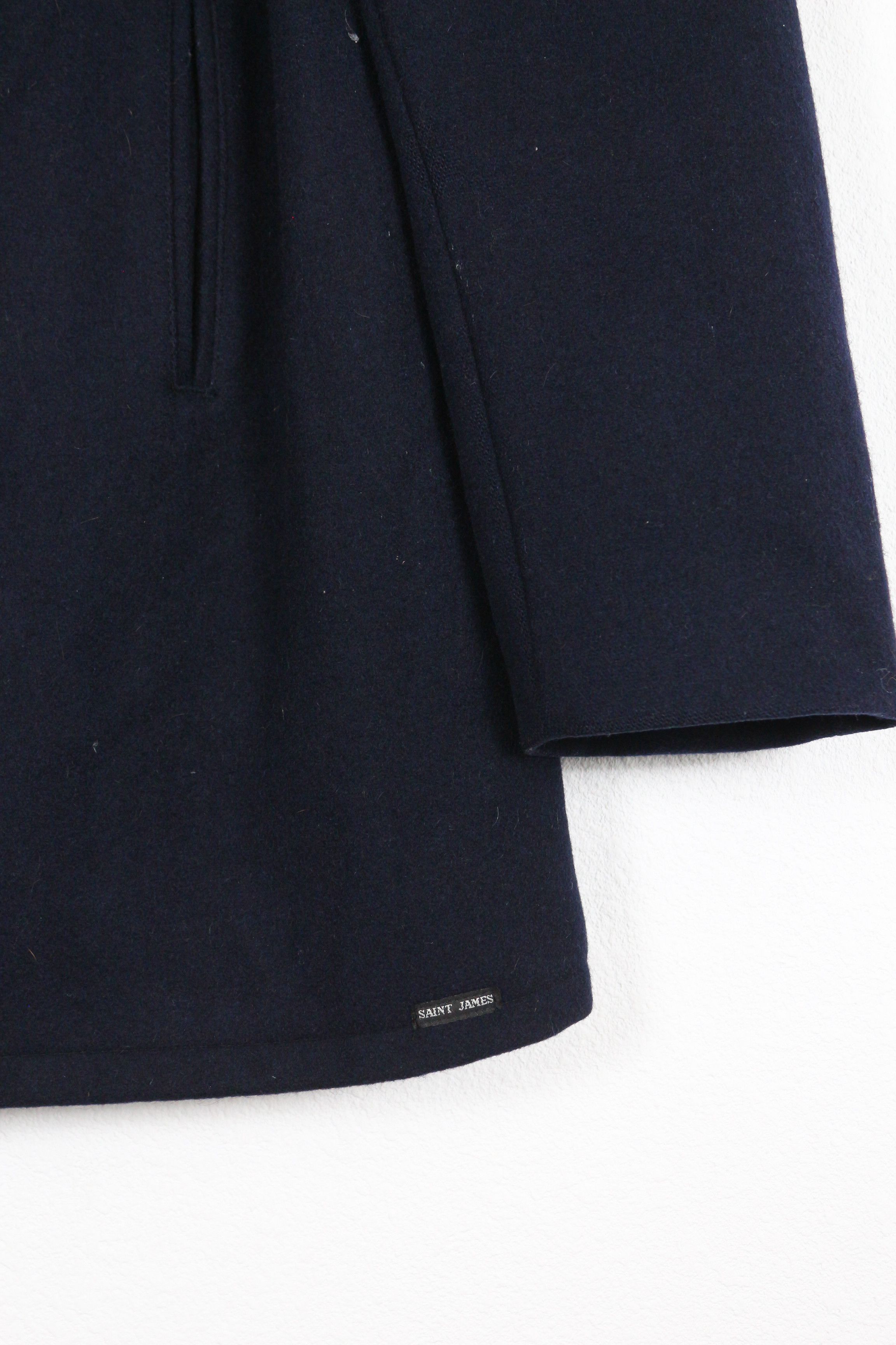 Saint James Saint James Navy Marine Sailor Pea Coat 90s Vintage Size US S / EU 44-46 / 1 - 4 Thumbnail