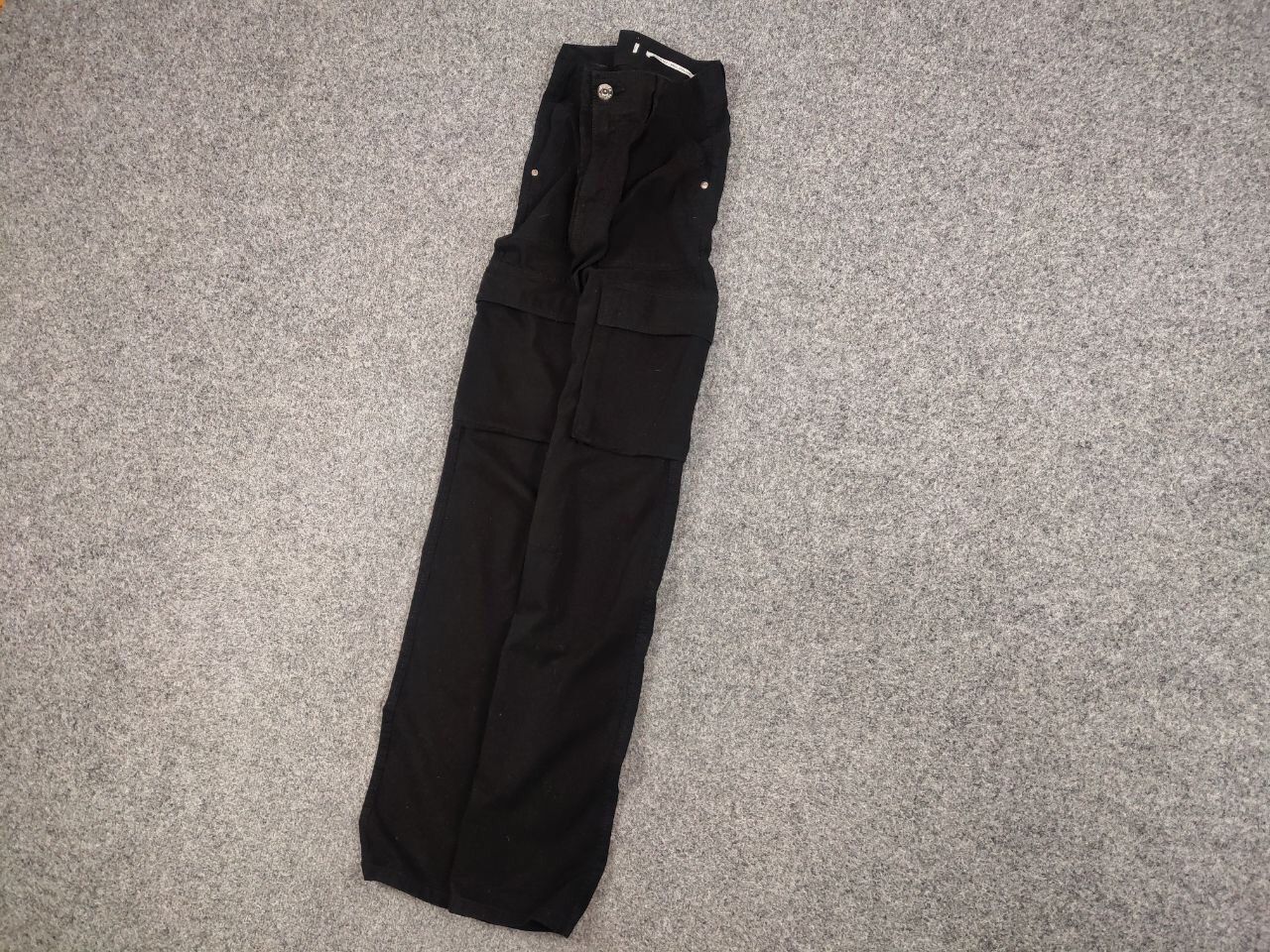 Other Vintage 90's Japanese Black Baggy Cargo Pants Y2K Hype Style Size US 29 - 3 Thumbnail