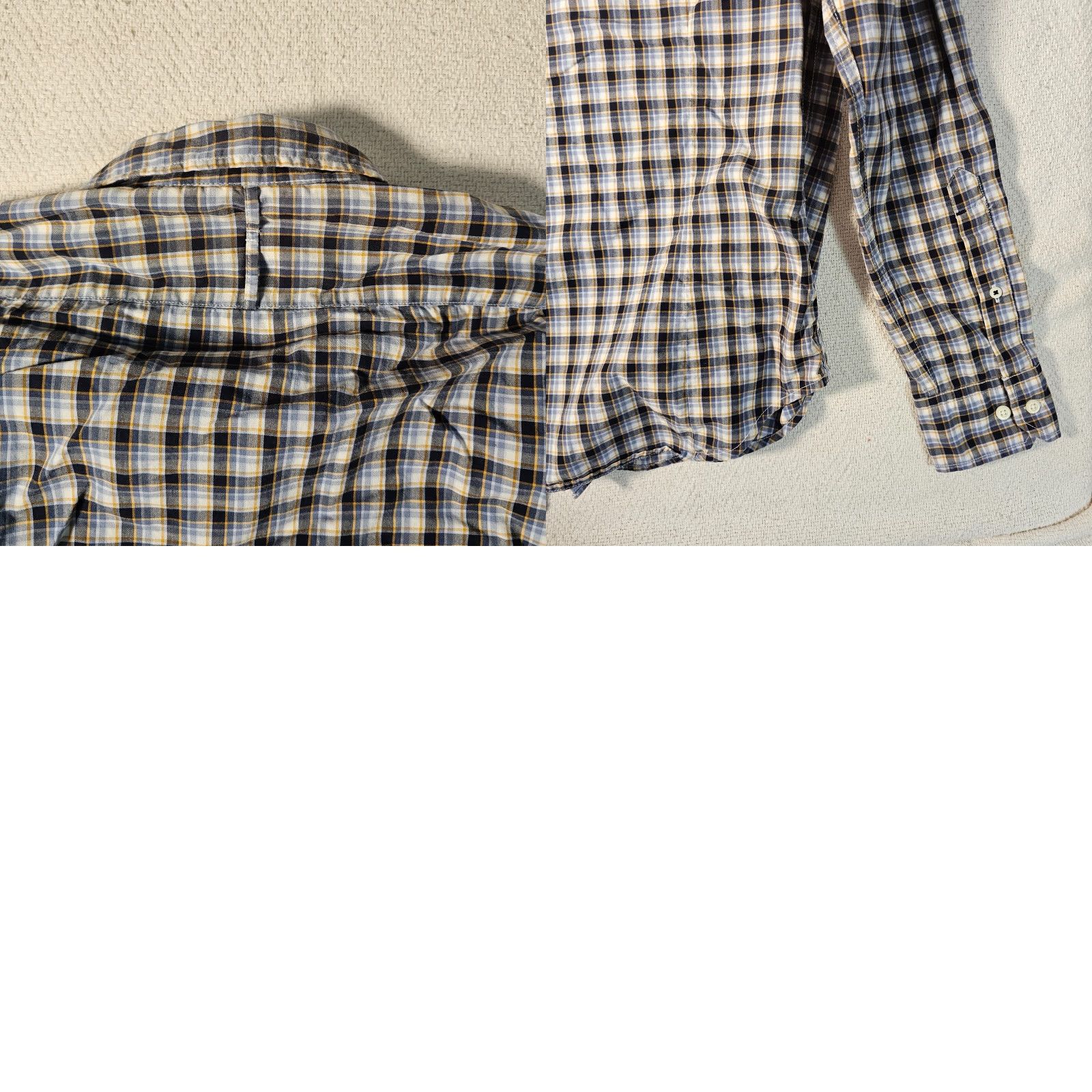 Banana Republic Banana Republic Button-Up Shirt Men Small Plaid Long Sleeve Blue Cotton Classic Preppy Mens Size US S / EU 44-46 / 1 - 8 Thumbnail