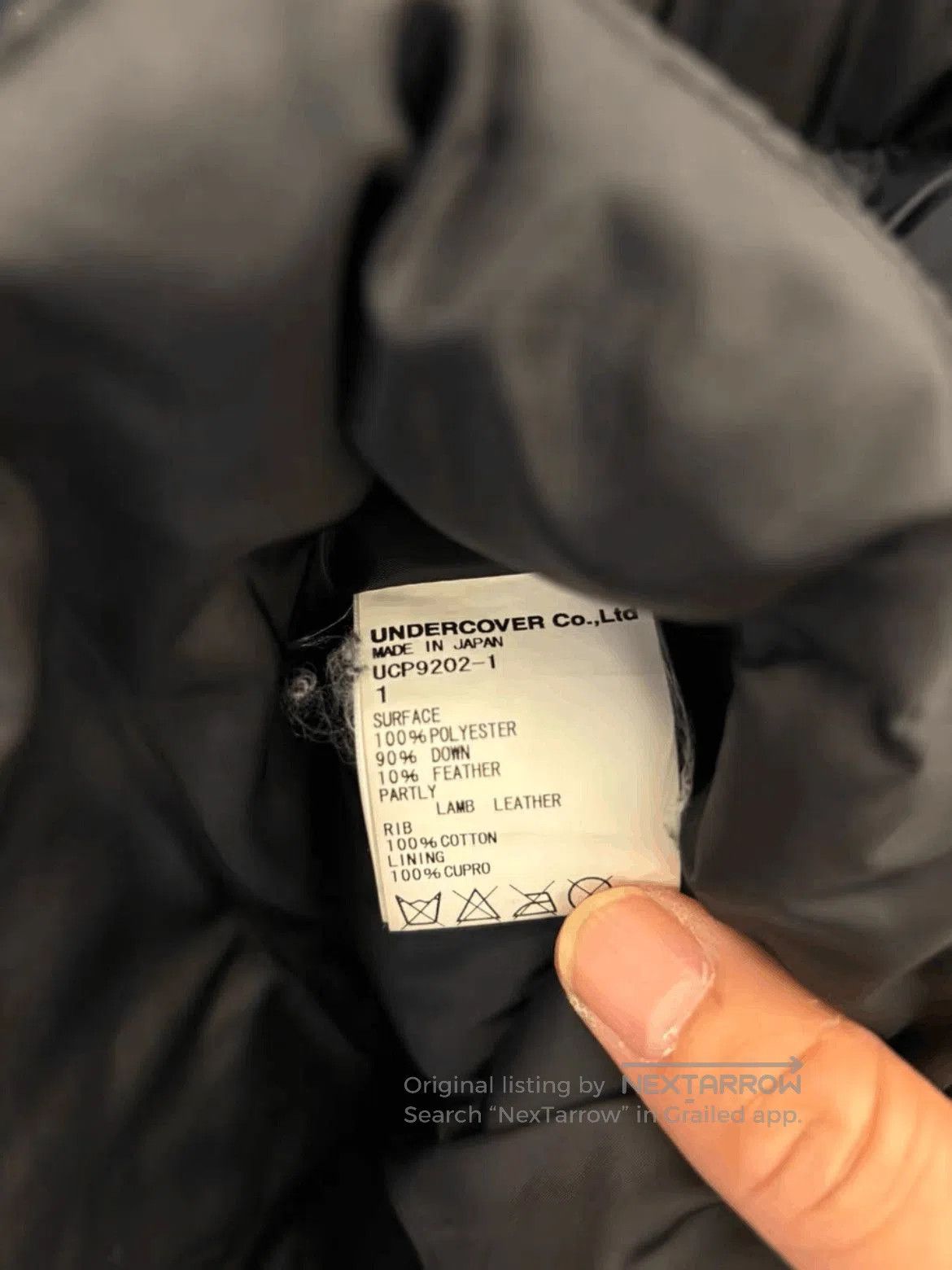 Undercover Sz 1 Undercover Leather Sleeves Puffer Jacket. Size US S / EU 44-46 / 1 - 8 Thumbnail