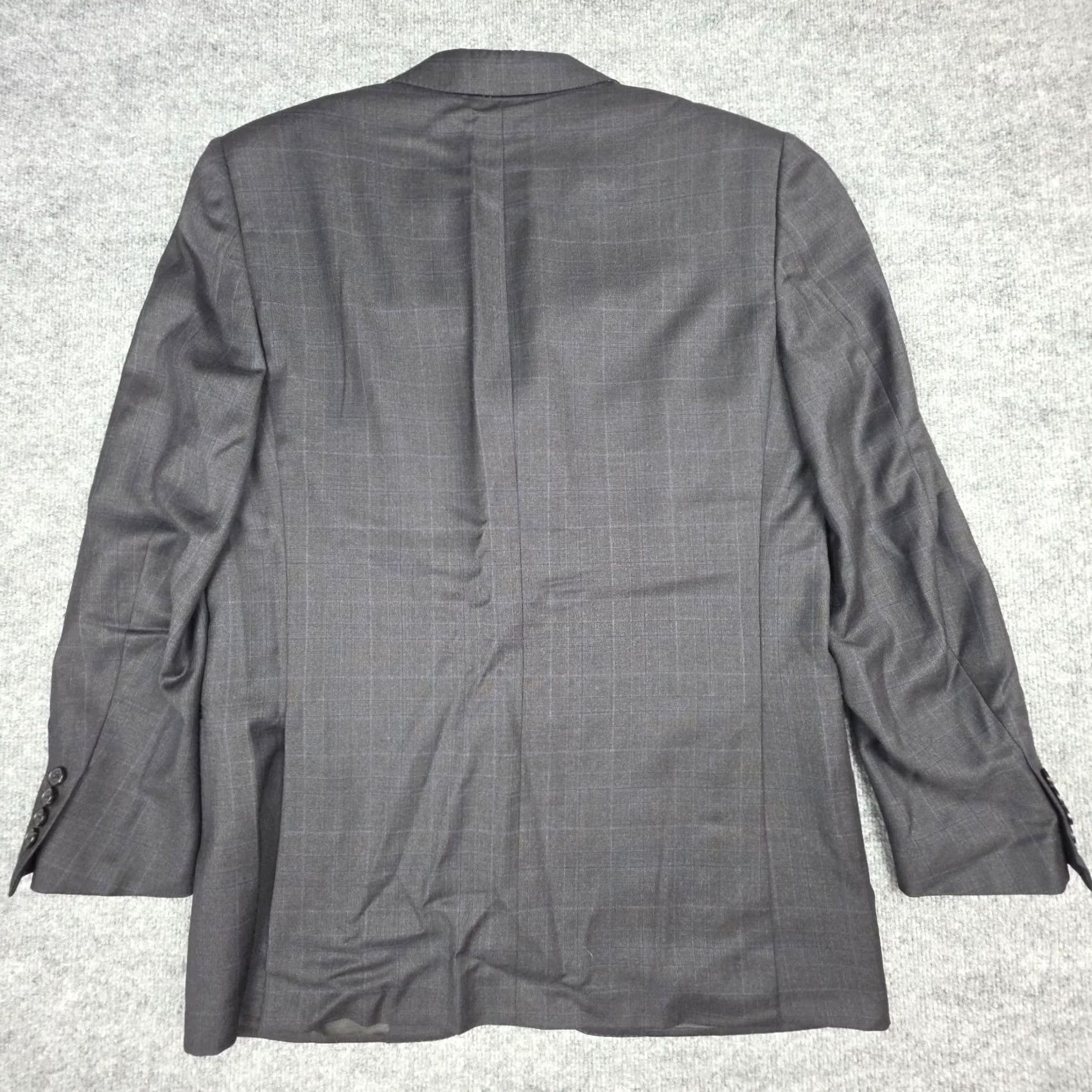 Ermenegildo Zegna Ermenegildo Zegna Suit 2 Piece Trofeo Plaid Wool Blazer 52R/42R Gray Navy Denim? Size 52R - 3 Thumbnail