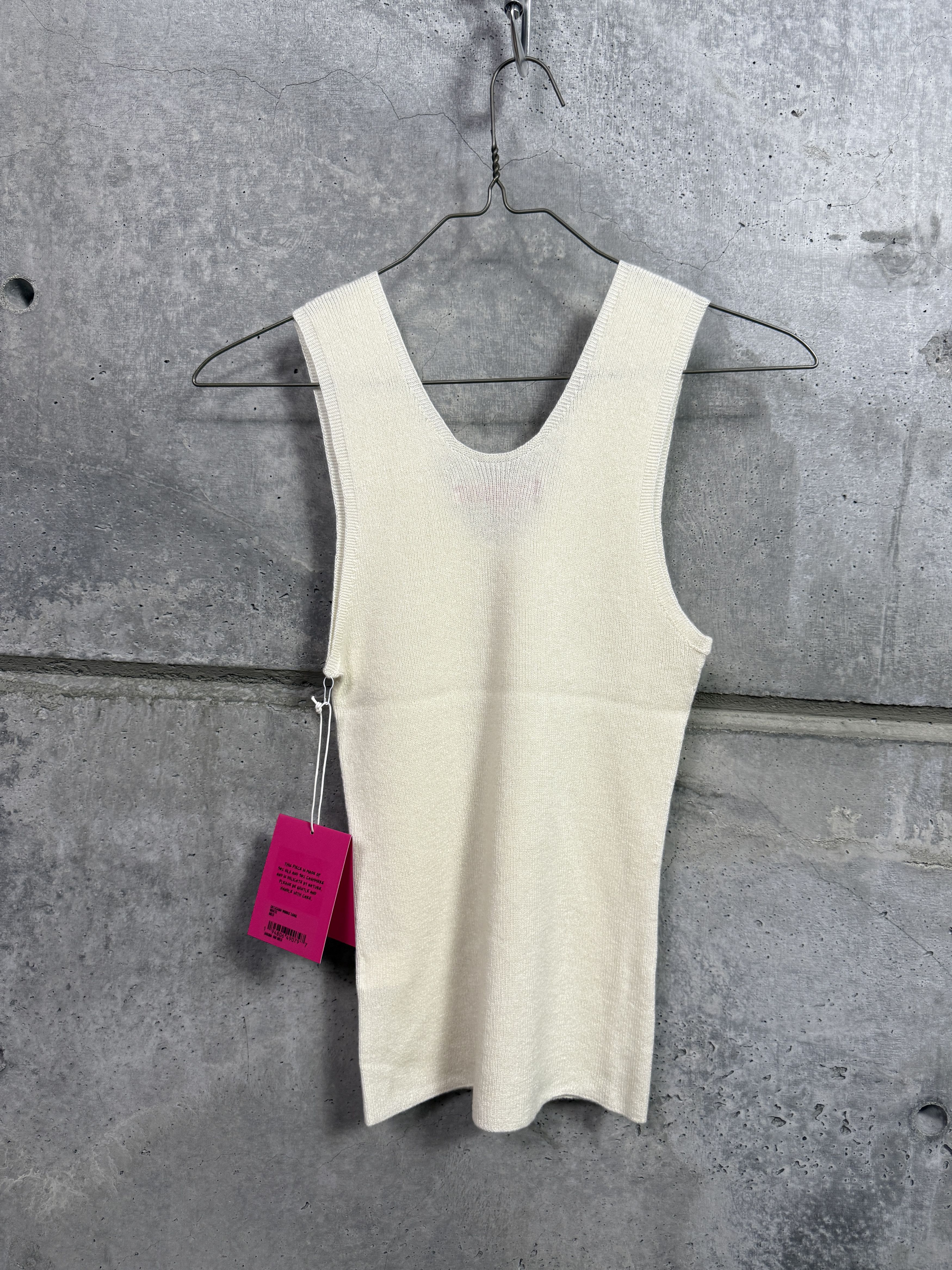 The Elder Statesman $395 The Elder Statesman Delicash White Tank Top Size M / US 6-8 / IT 42-44 - 7 Thumbnail