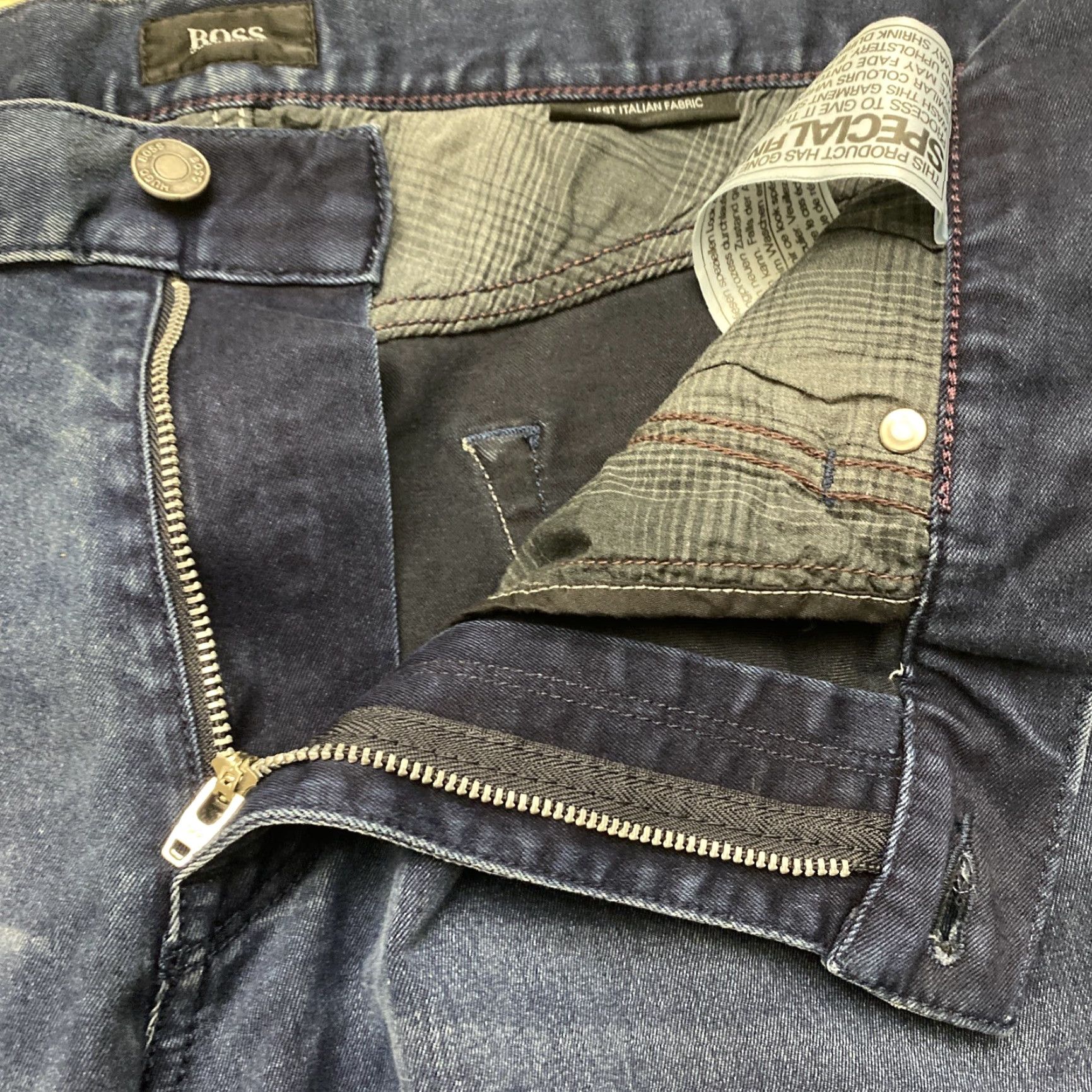 VINTAGE HUGO BOSS Men's Jeans W38 L32 Blue Maine Cotton Blend