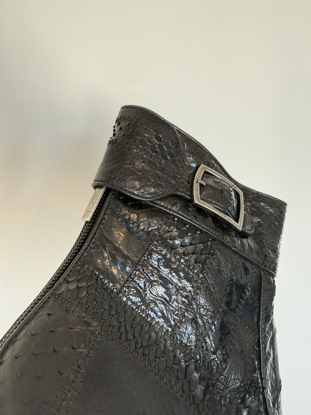 Saint Laurent Paris Saint Laurent Miles Python snakeskin boots Size US 7 / EU 40 - 6 Thumbnail