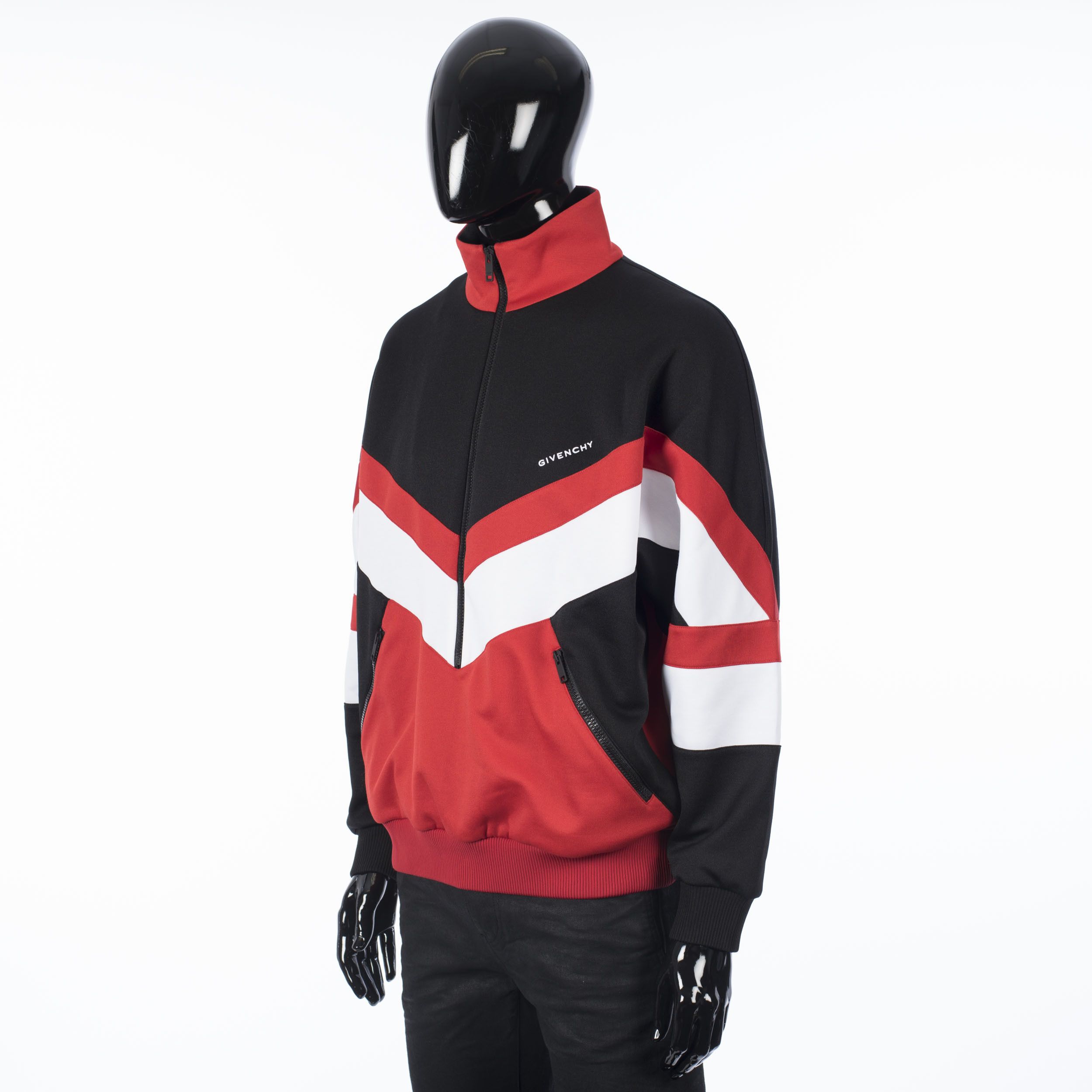 Givenchy Black/Red/White Colorblack Sweatshirt - 1/2 Zip Size US M / EU 48-50 / 2 - 2 Thumbnail