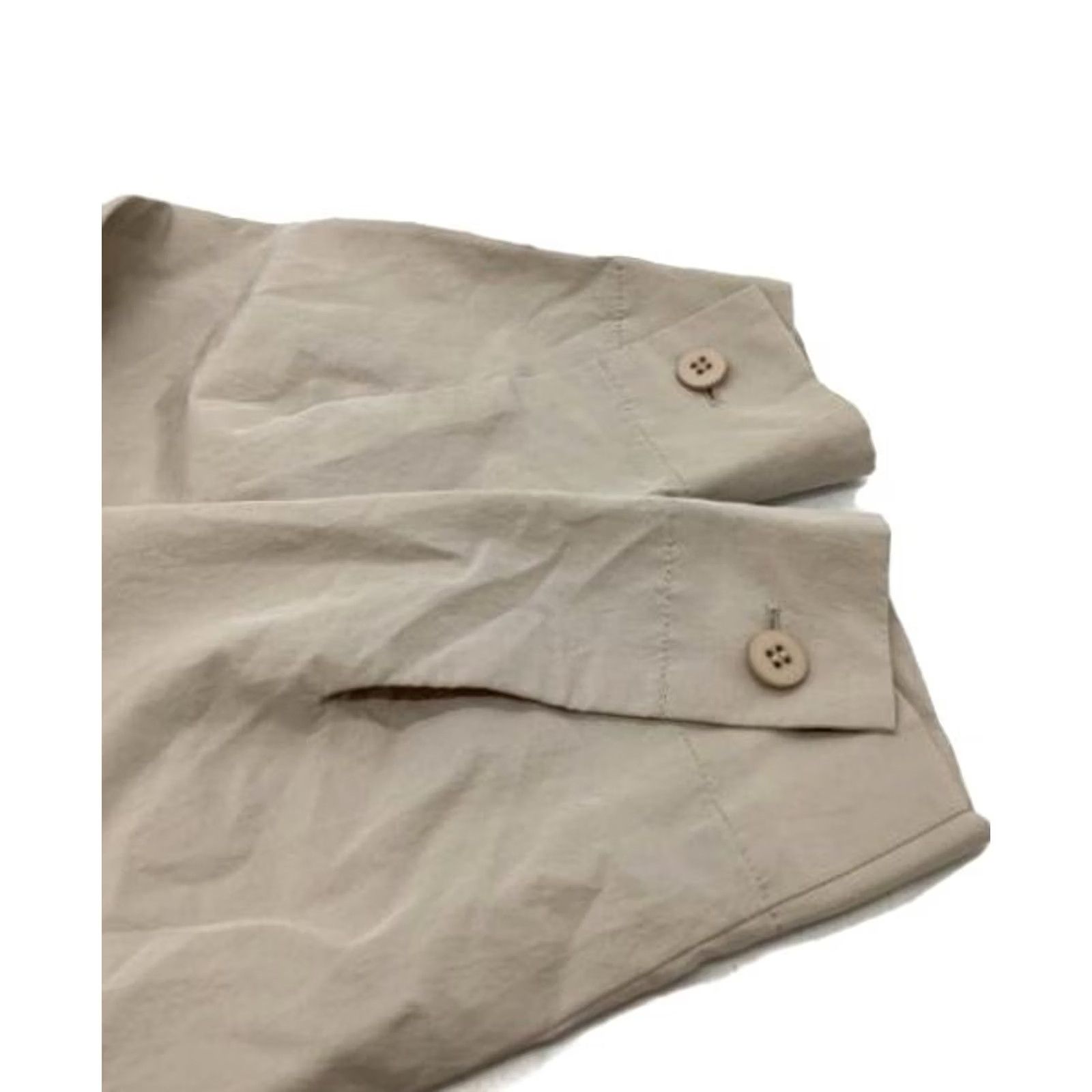 Issey Miyake HOMME PLISSE ISSEY MIYAKE PACKABLE SHIRT LONG SLEEVE BEIGE SIZE M USED MEN Size US M / EU 48-50 / 2 - 4 Thumbnail