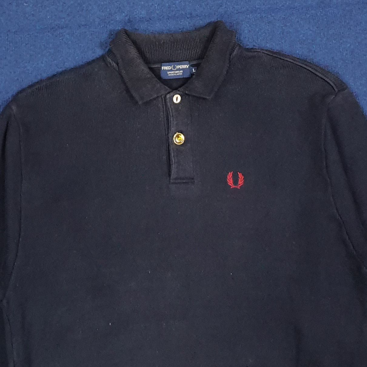 Fred Perry Vintage Fred Perry Sweatshirt Polo Made in Japan C278N23 Size US M / EU 48-50 / 2 - 2 Thumbnail