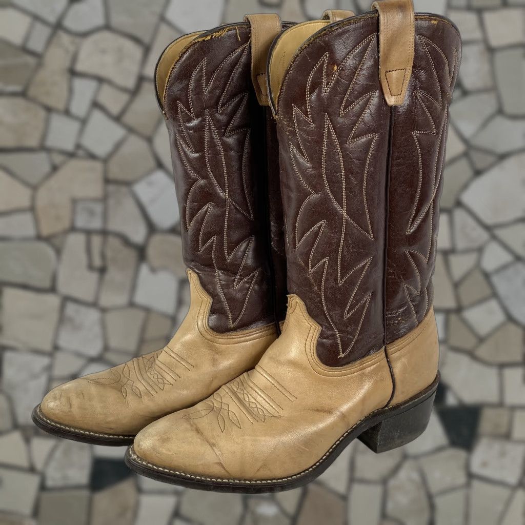 Durango VINTAGE Durango Leather Cowboy Boots Size 8.5 Size US 8.5 / EU 41-42 - 1 Thumbnail